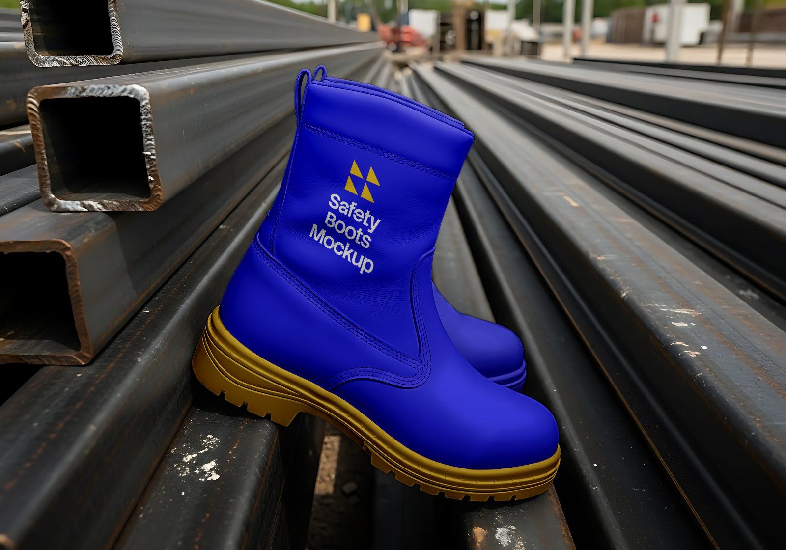 Premium Branding Project Construction Mockup