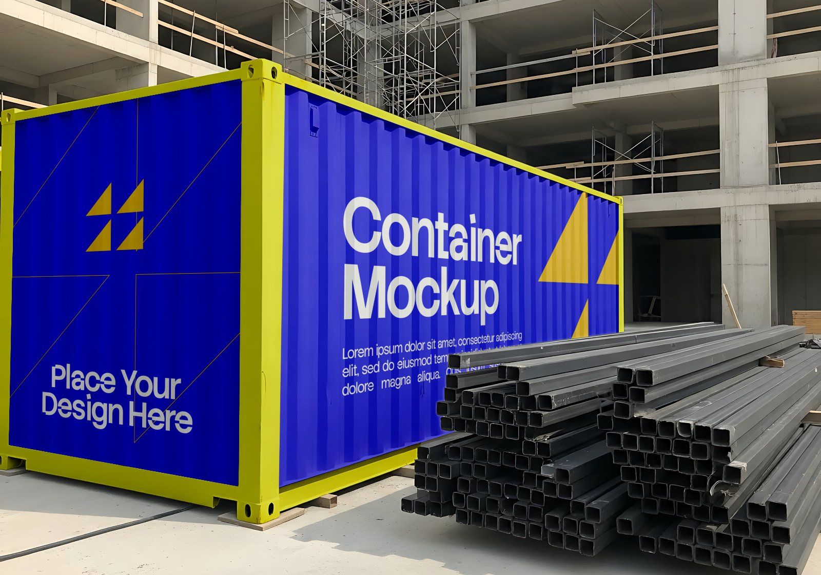 Premium Branding Project Construction Mockup