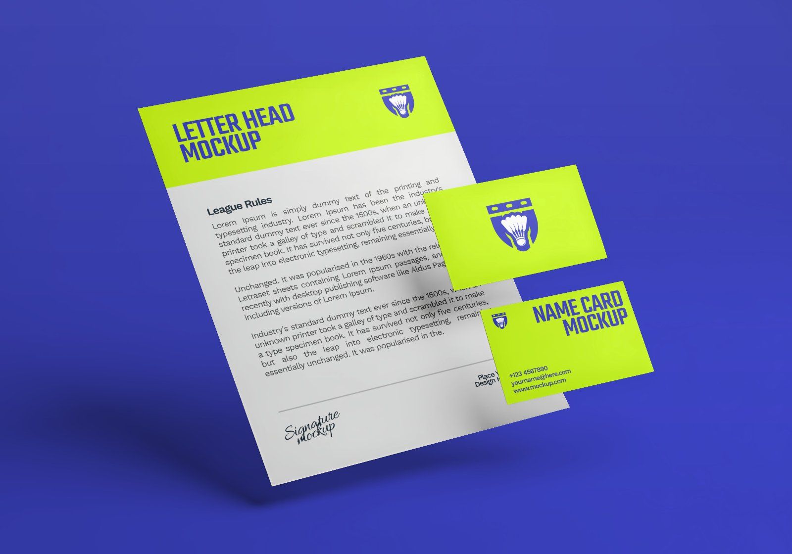 Premium Branding Badminton Mockup