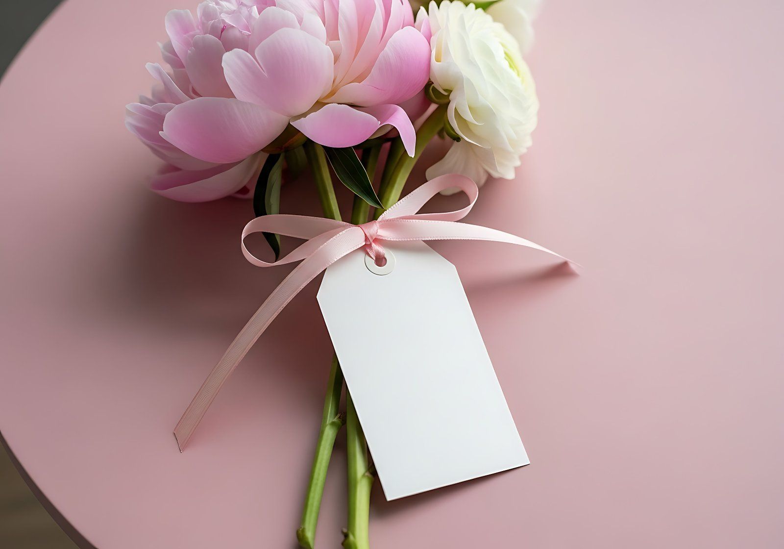 Free Flower Tag Mockup – Realistic Gift & Florist Label PSD Template