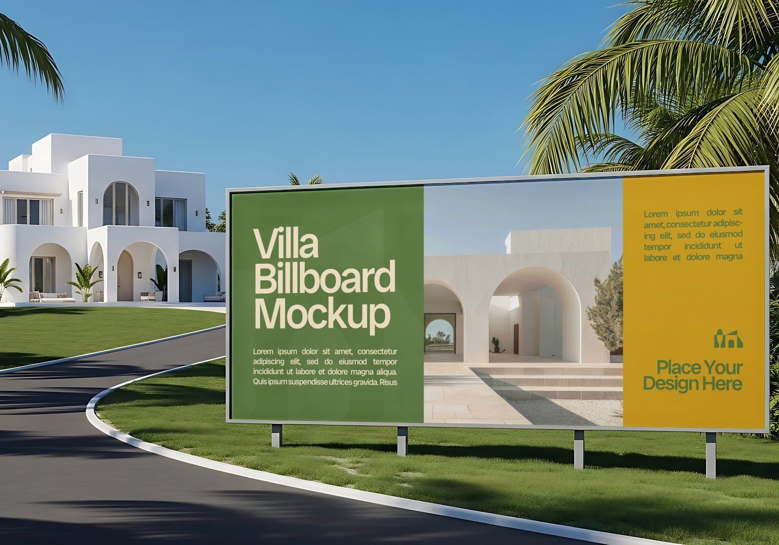 Premium Branding Villa Mockup