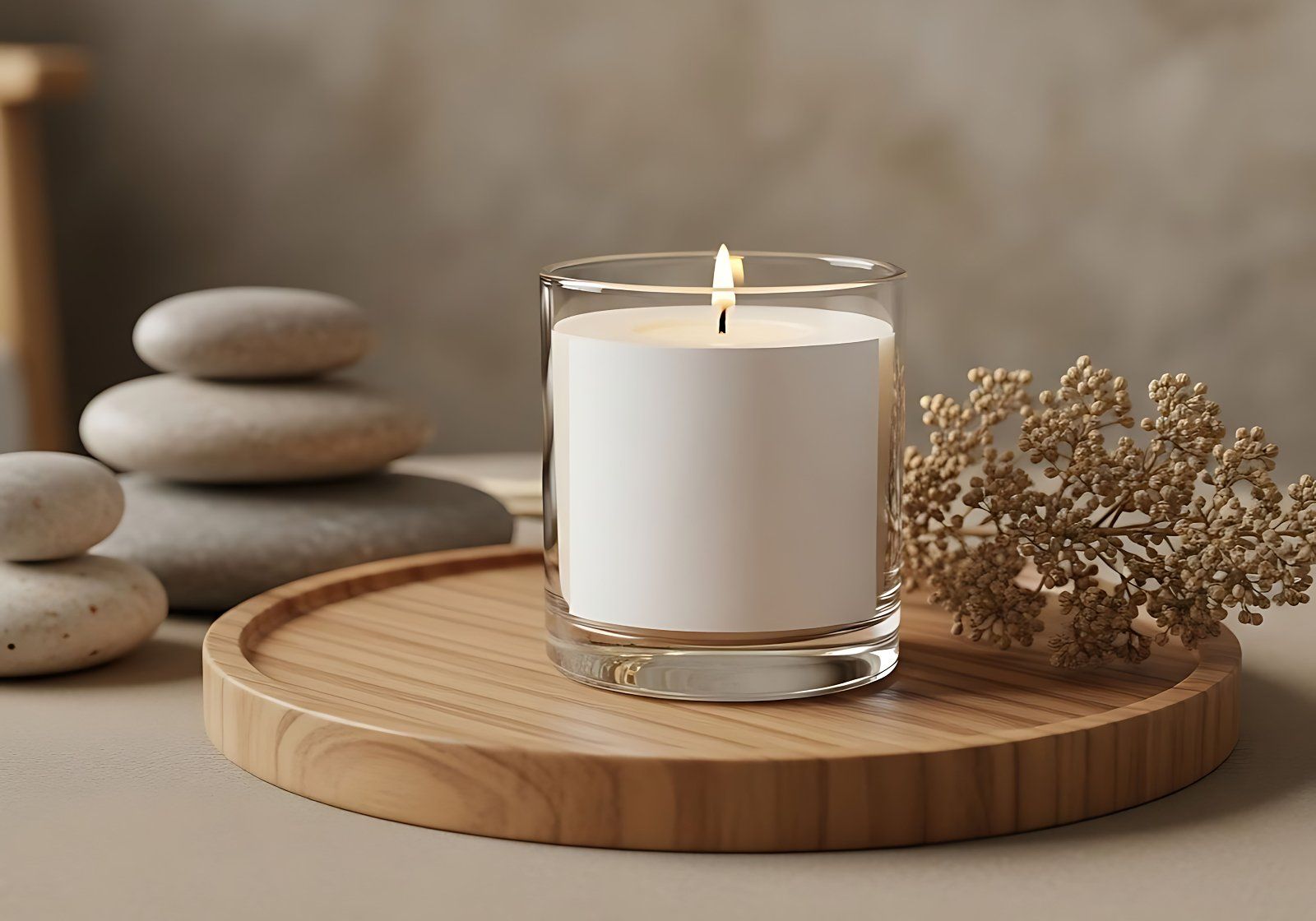 Aromatherapy Candle Label Mockup