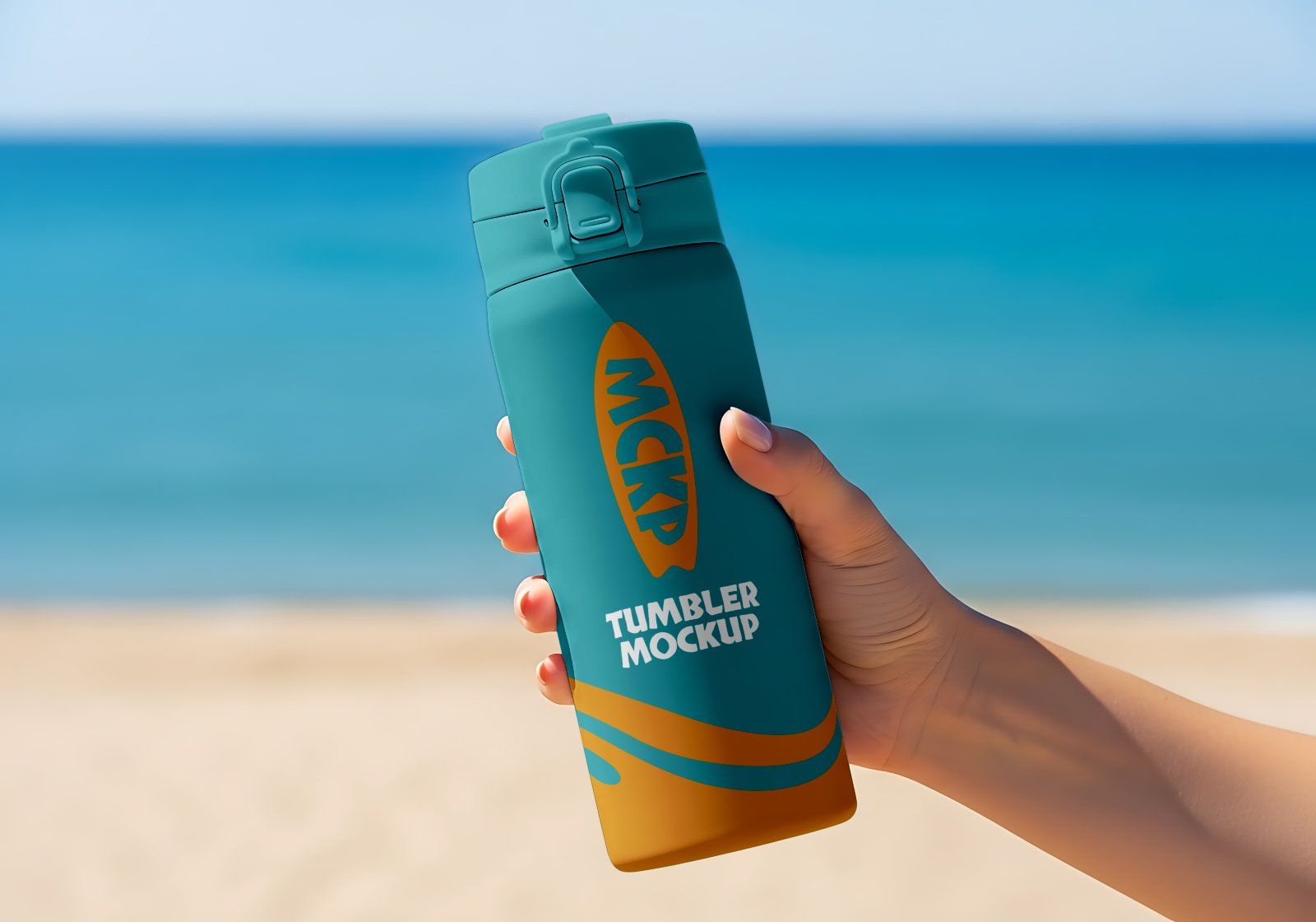 Premium Branding Beach Mockup