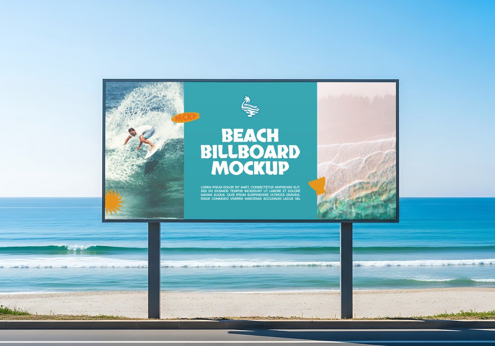 Premium Branding Beach Mockup