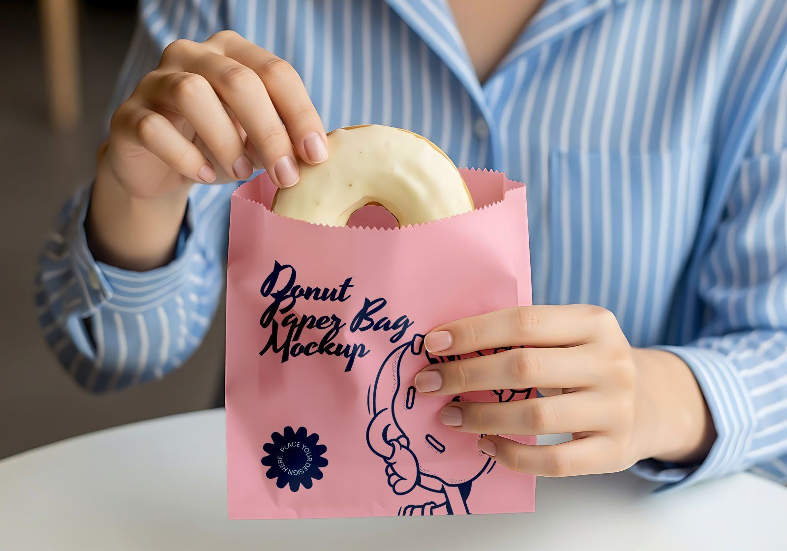 Branding Mockup Donut & Coffee Shop PSD – Cafe Scene Templates for Packaging, Cups, and Menu Design