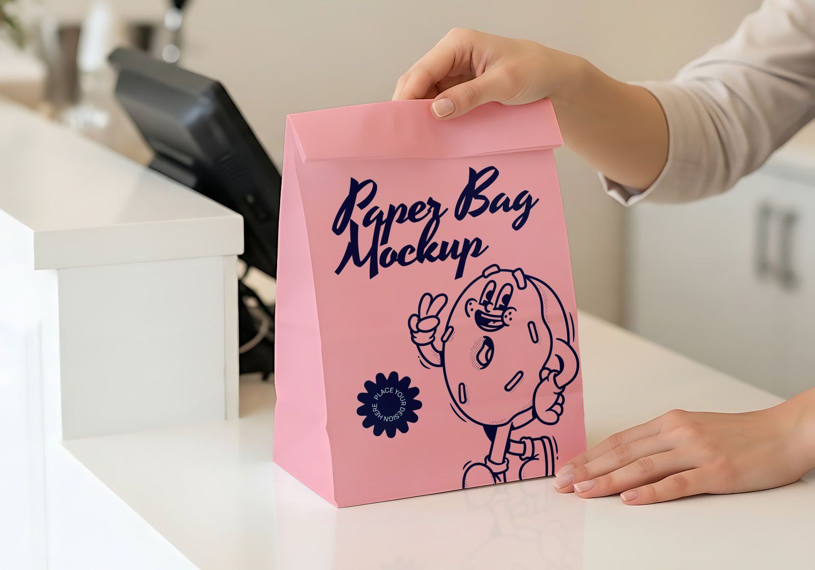 Donut Packaging Template for Cafe Branding