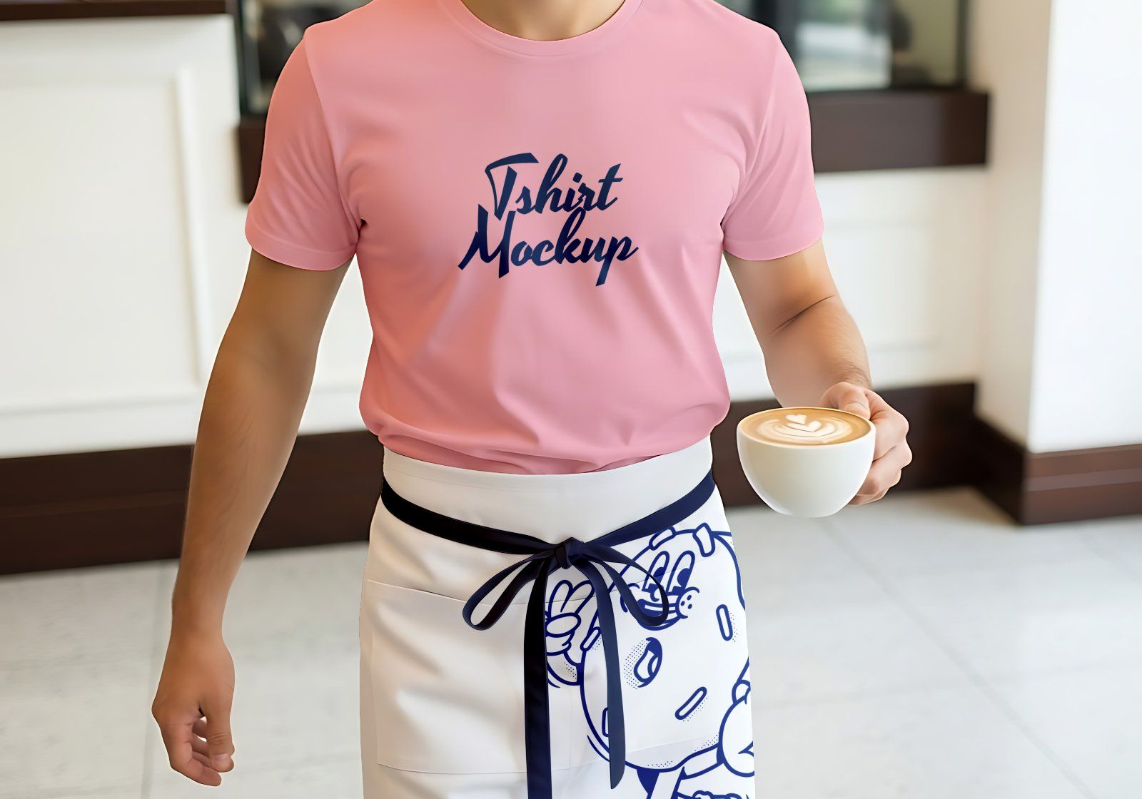 Branding Mockup Donut & Coffee Shop PSD – Cafe Scene Templates for Packaging, Cups, and Menu Design