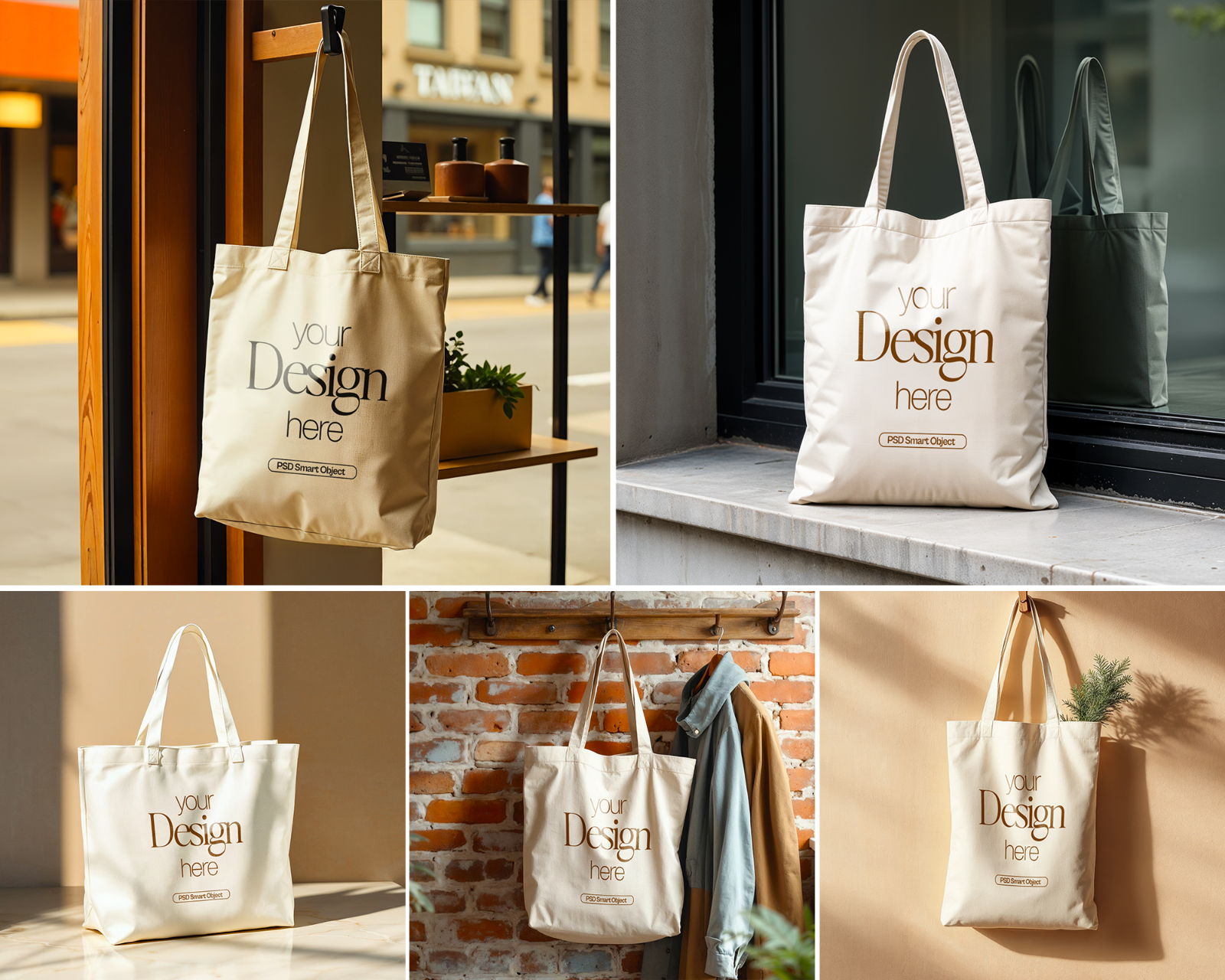 Tote Bag Mockup Bundle PSD: Printify & Printful, 20+ Smart Object Mockups