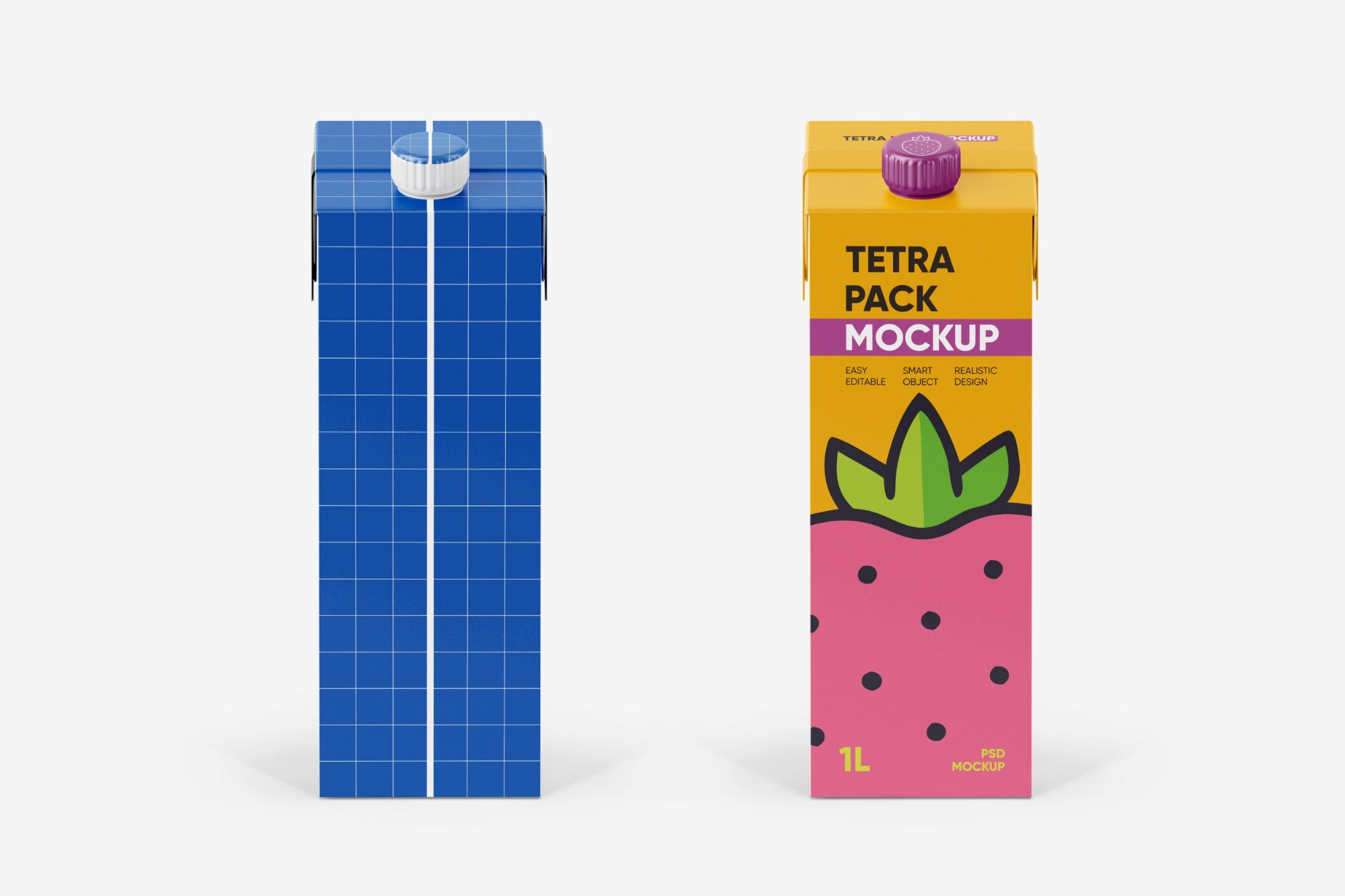 Tetra Pack Juice & Milk Box Mockup Set