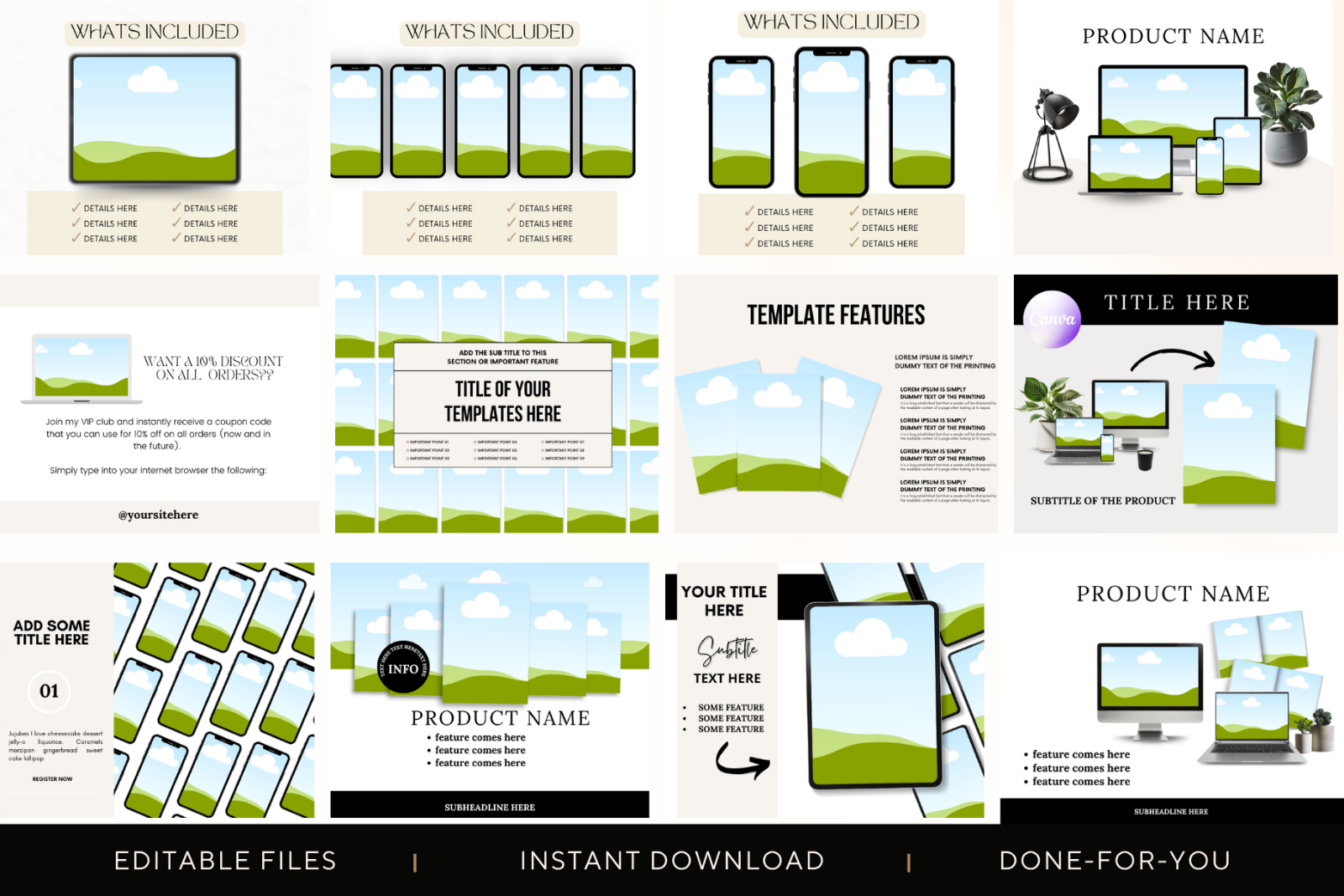Digital Listing Mockup Templates