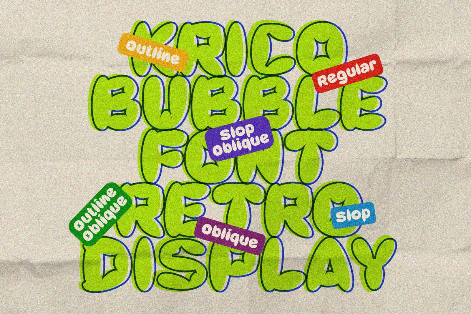 KRICO-Retro Bubble Font