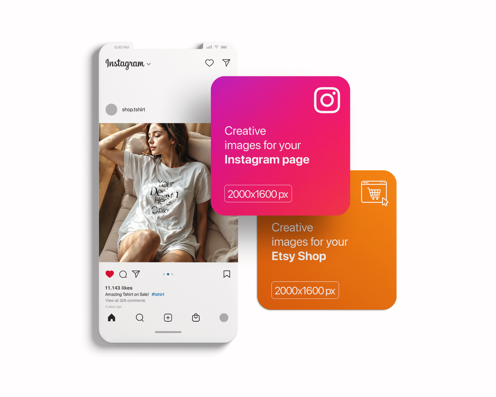 100 T-Shirt Mockup PSD Bundle – Gildan 64000 & Bella Canvas 3001 for Print on Demand