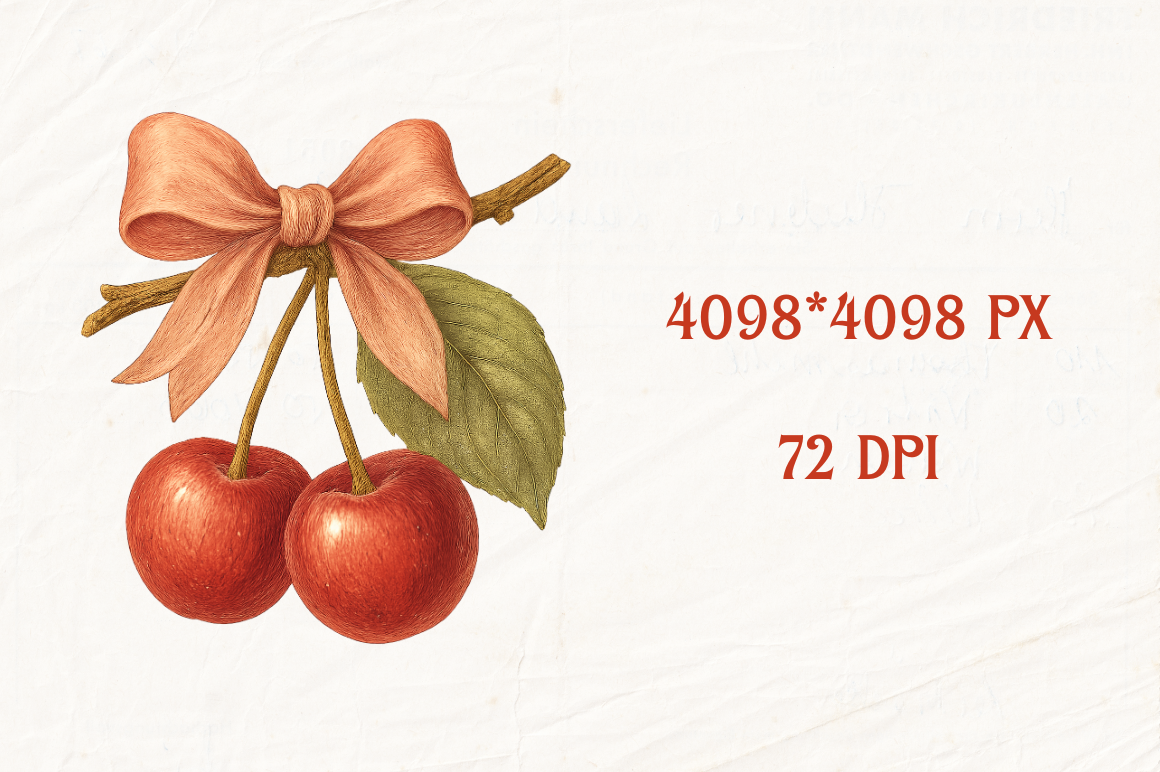 Cherries Vintage Illustration
