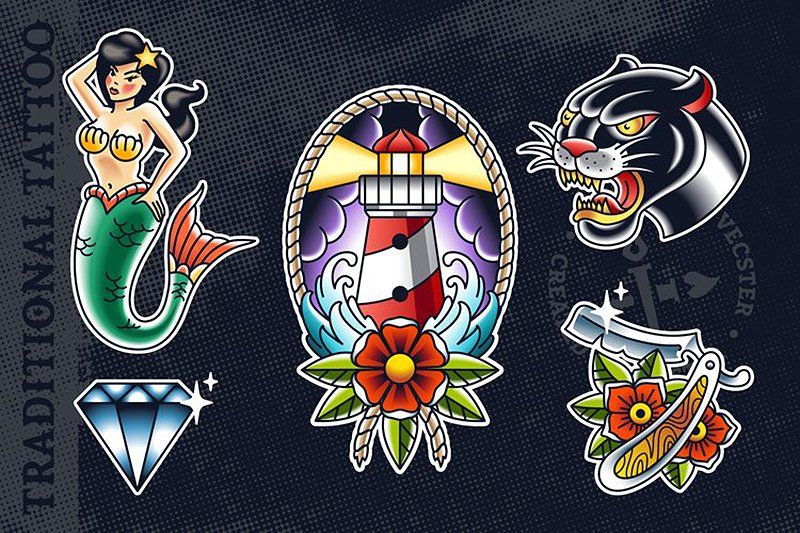 Traditional Tattoo Vector Pack