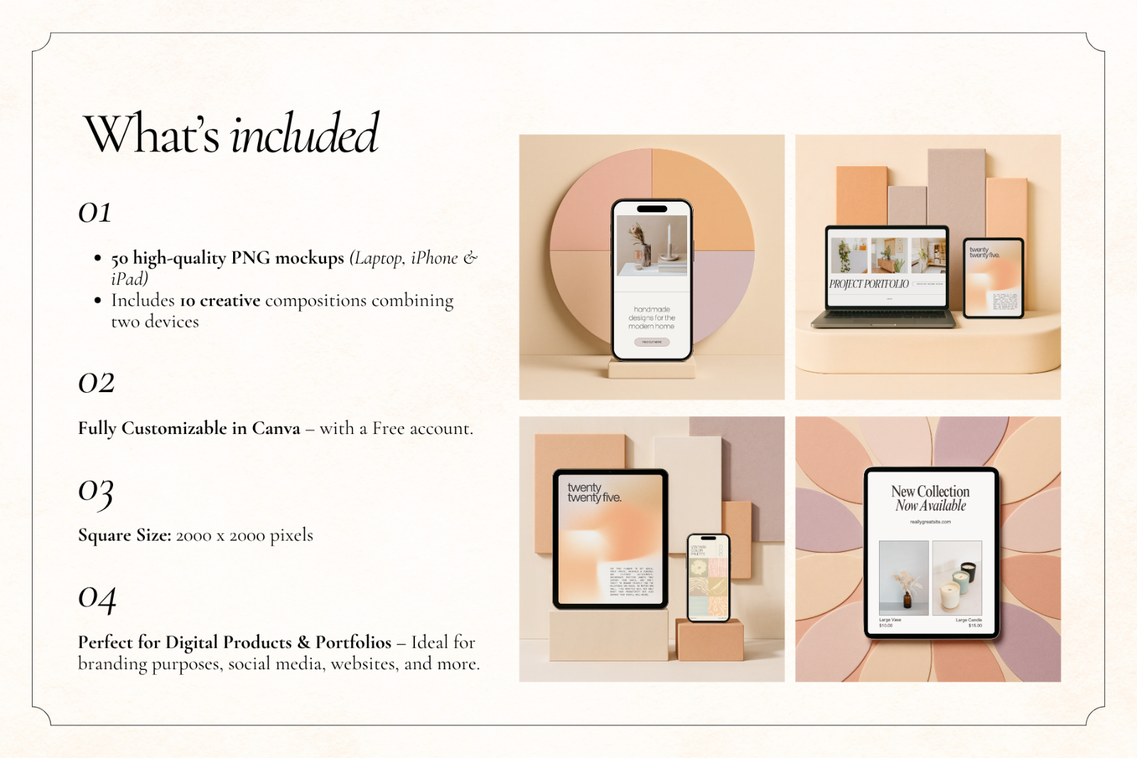 50 Digital Devices Canva Mockups