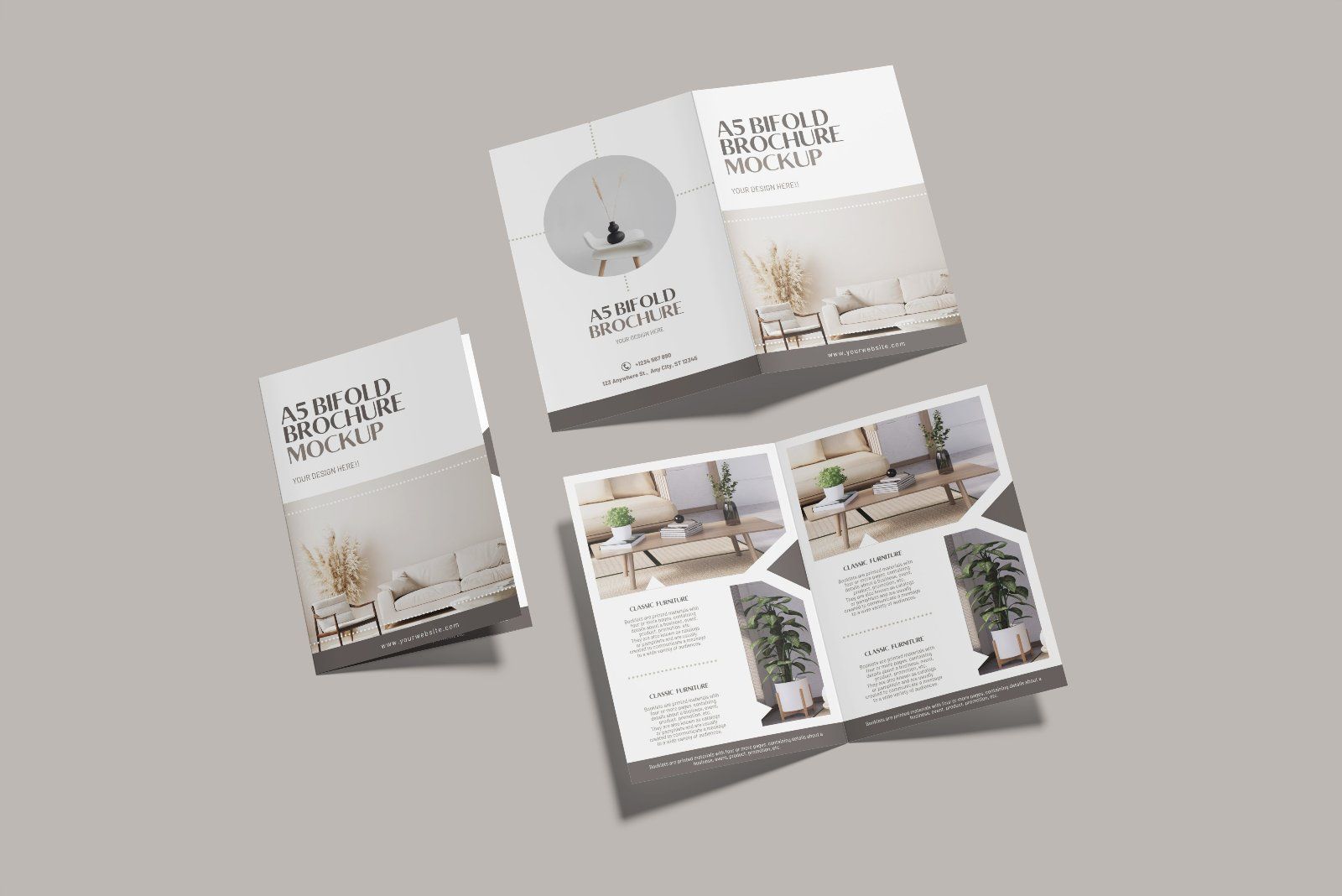 A5 Bifold Brochure Mockup