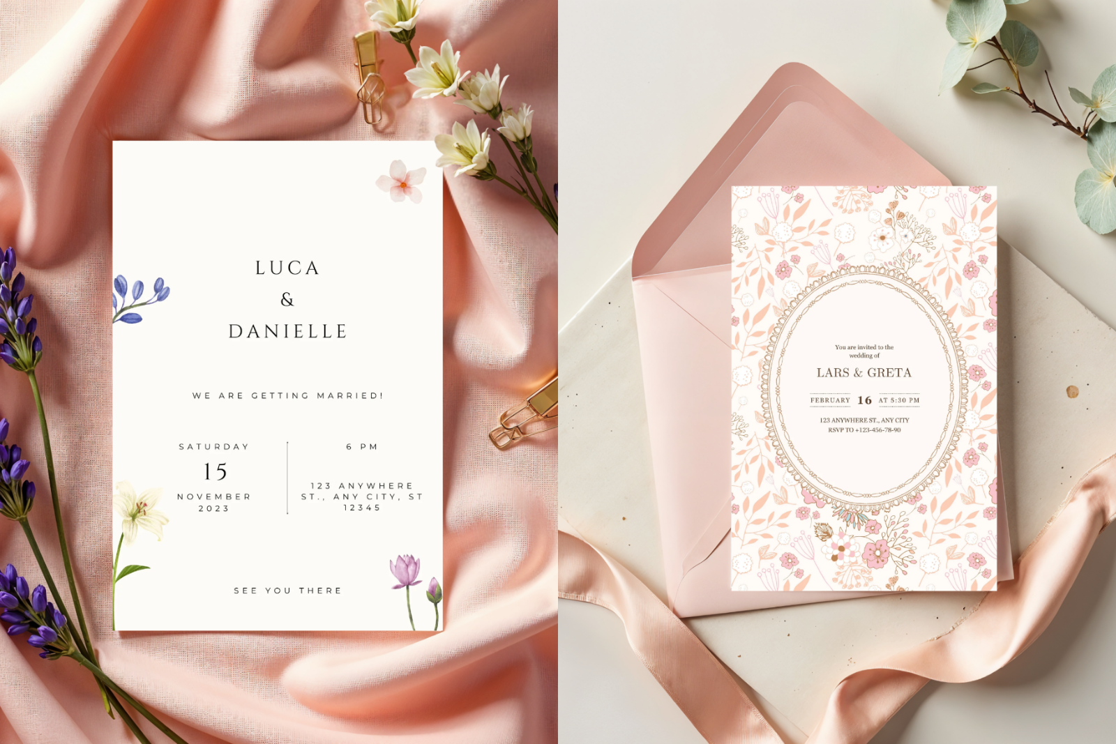 45 Invitation Card Mockups for Canva
