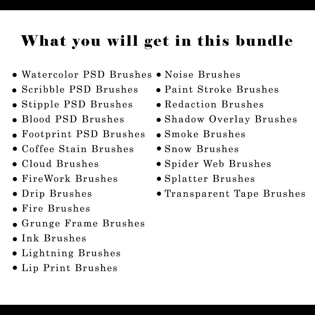 2500+ Photoshop Brushes - Mega Bundle For photoshop ,brush bundle ,  Full Shop Bundle,   All In One