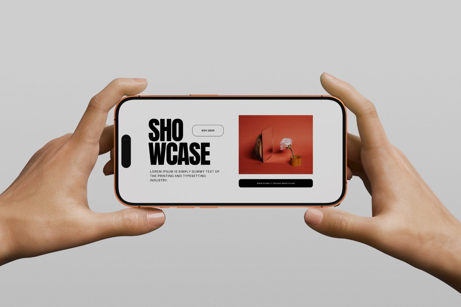 iPhone 17 Pro Mockup Holding