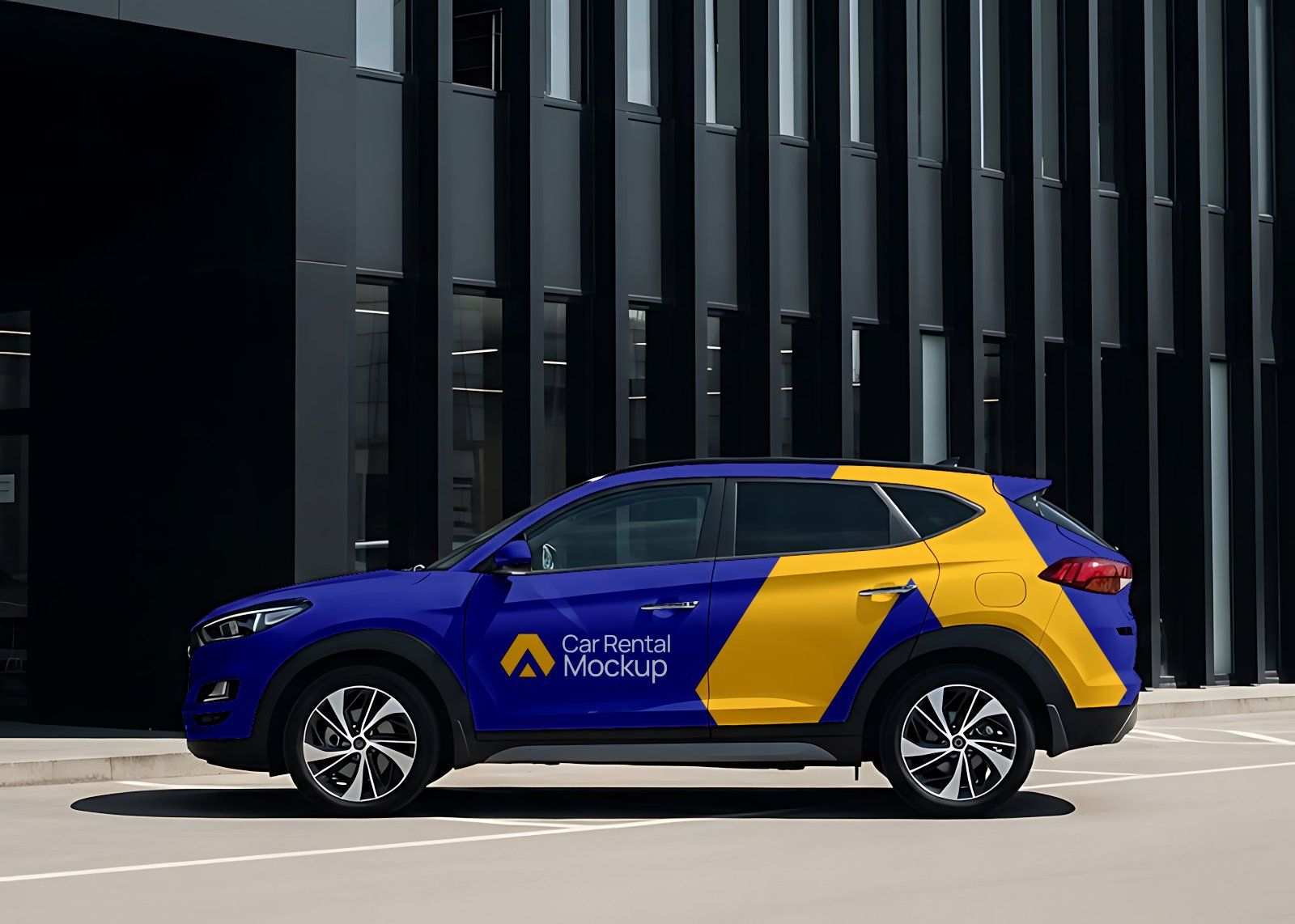 Premium Car Rental Branding Mockup