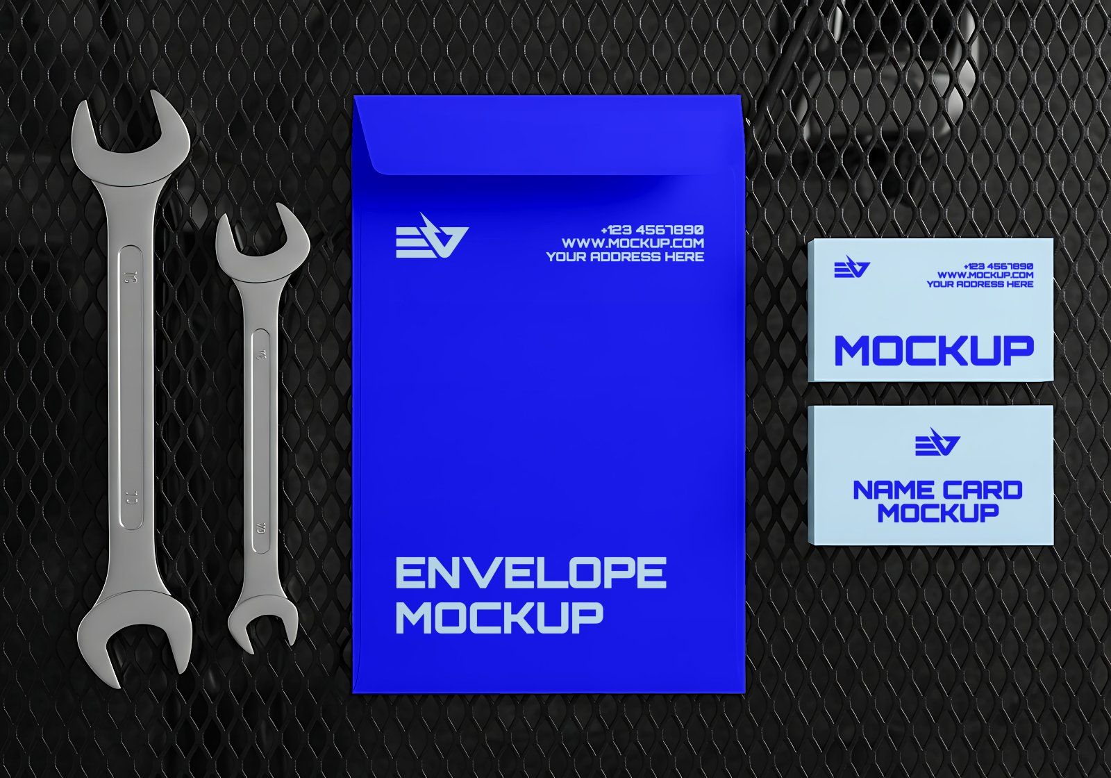 Premium Electric Vehicle Garage Mockup - 15 PSD File