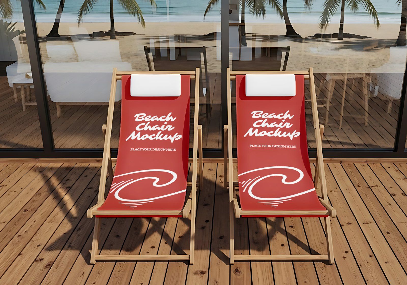 Beach Cafe Tropical PSD Set for Summer Restaurant, Juice Bar & Burger Shop