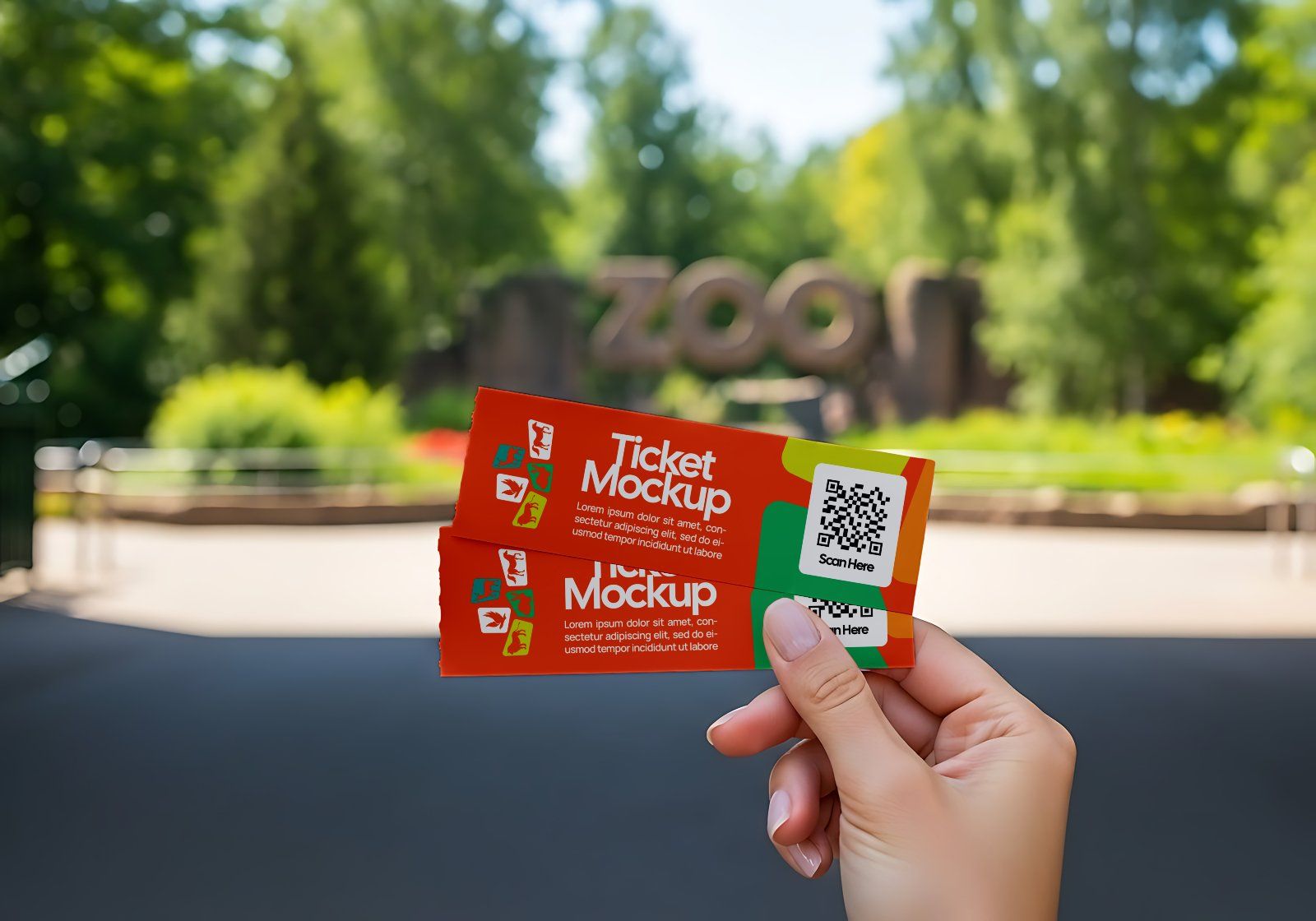 Premium Zoo Park Mockup