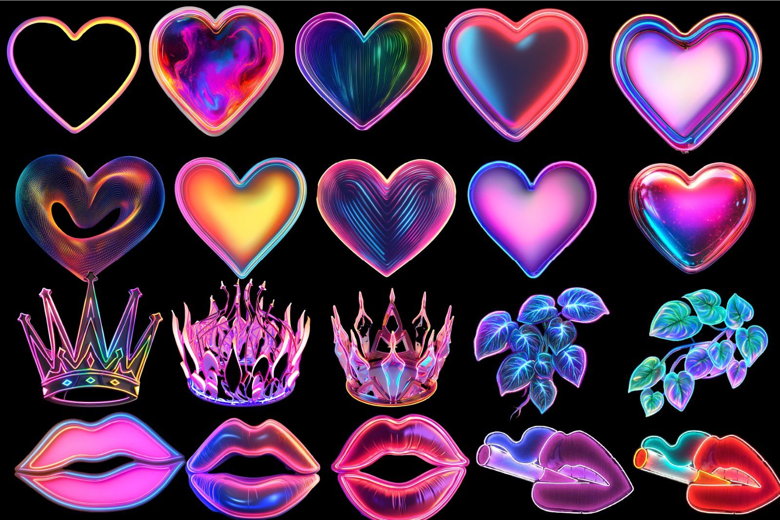 160 Neon PNG Pack, Glow Png Pack, Neon PNG, Neon Effects, Glow Effects, Neon Circle, Teleport png,