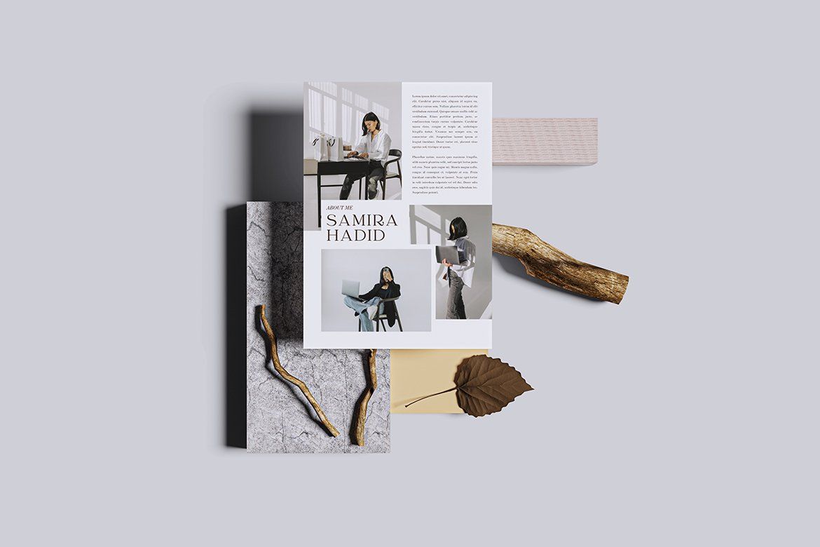 Flyer Mockup – A4 Hanging Clip Horizontal (4 Objects)