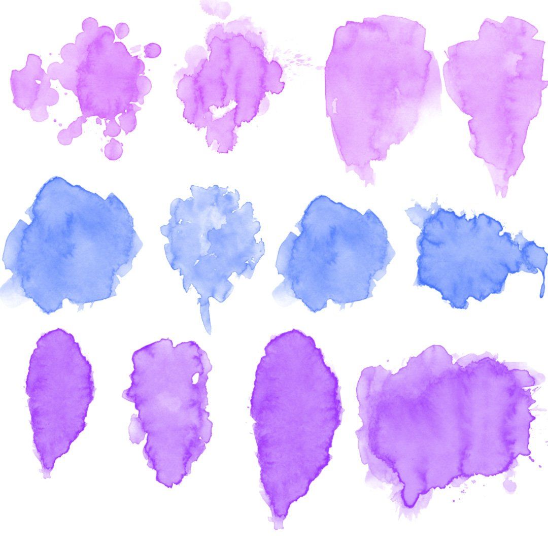 100 Realistic Watercolor Photoshop Brushes - Watercolor Brushes Download - Watercolor Photoshop