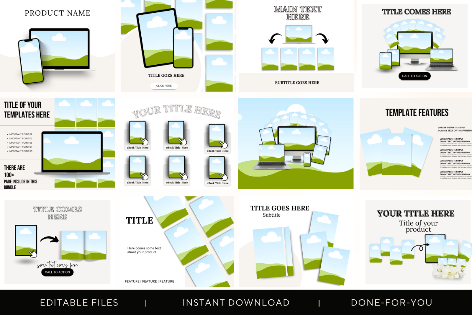 Digital Listing Mockup Templates
