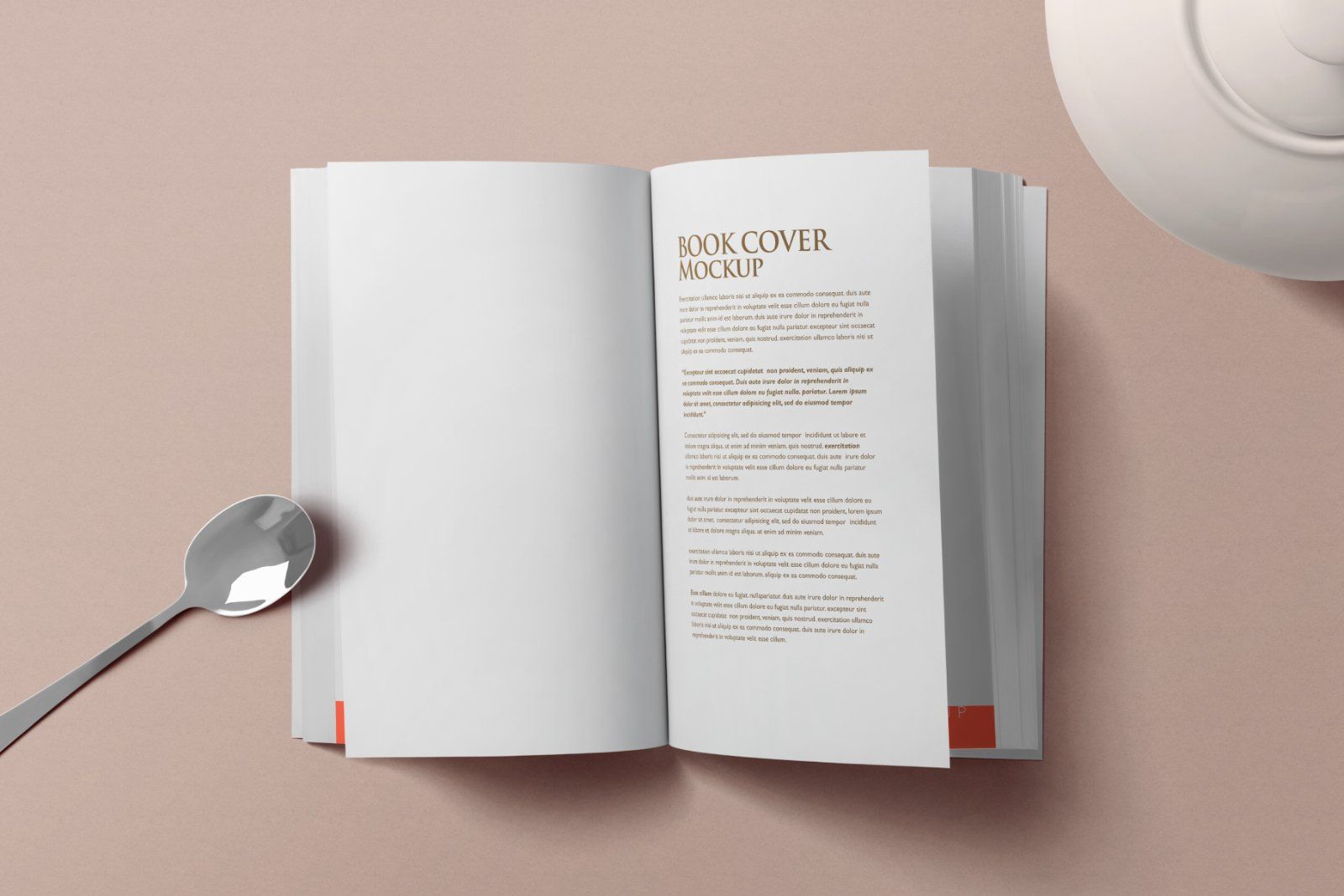 book cover mokup set 5 psd file