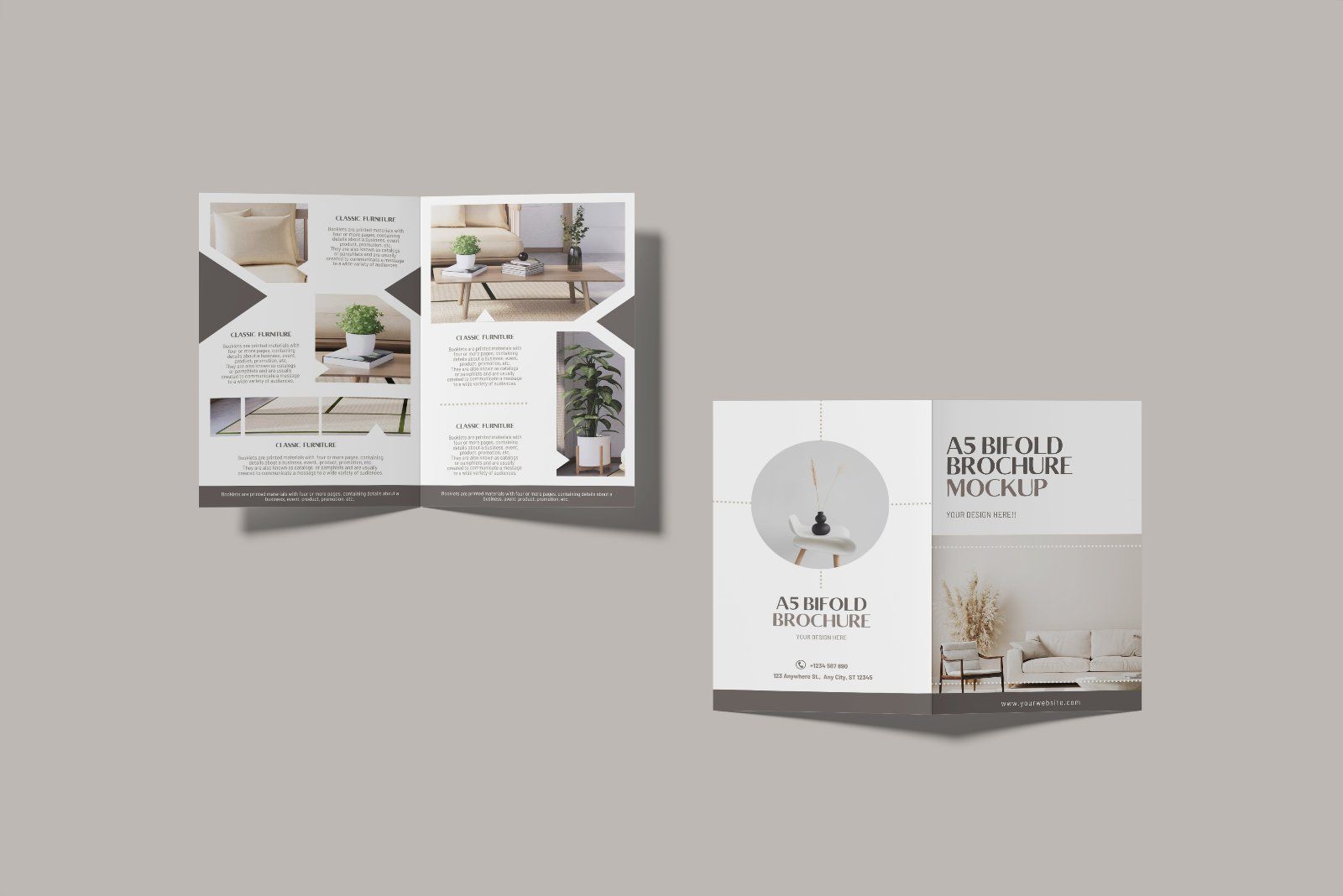 A5 Bifold Brochure Mockup