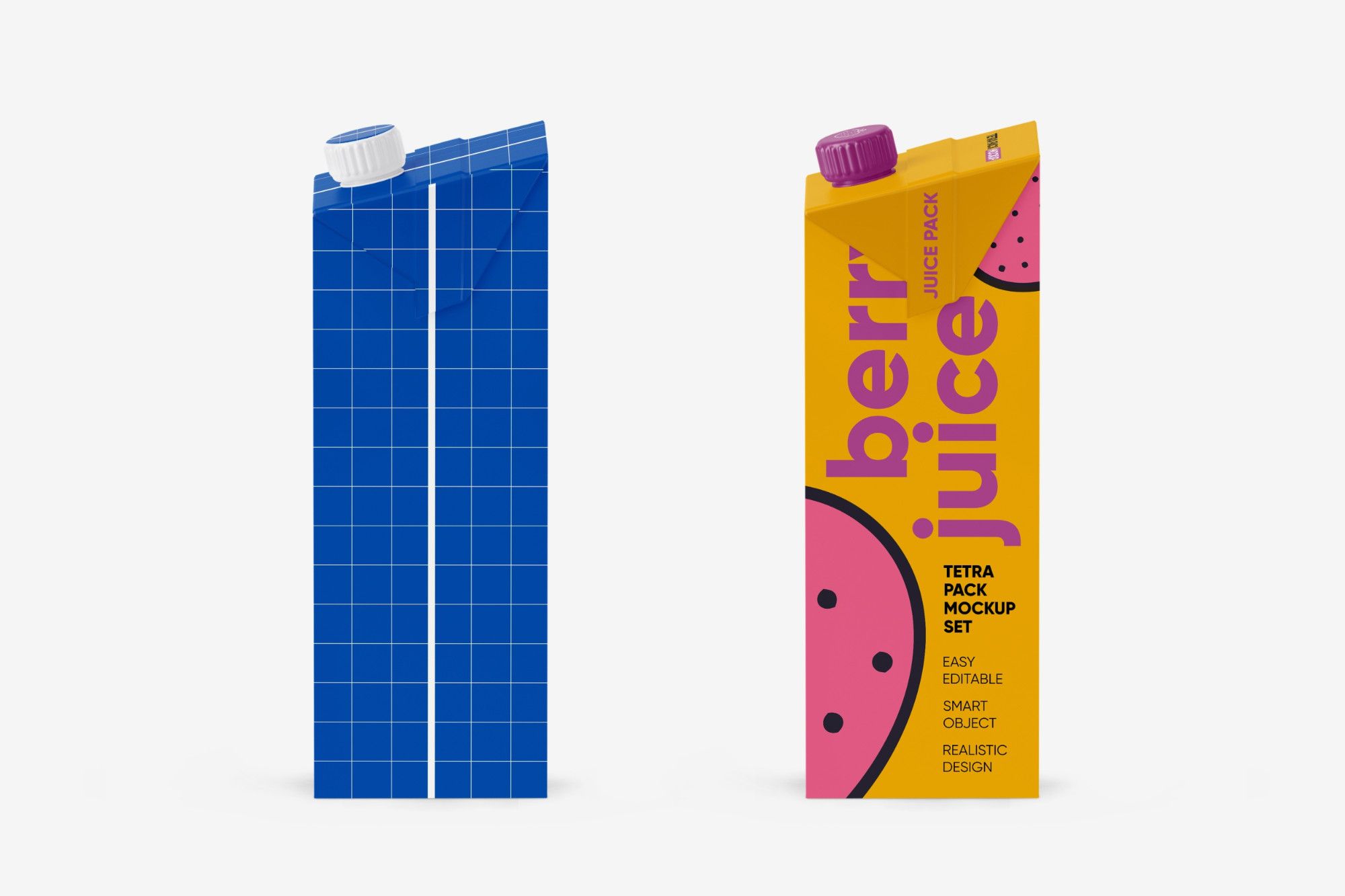 Tetra Pack Juice & Milk Box Mockup Set