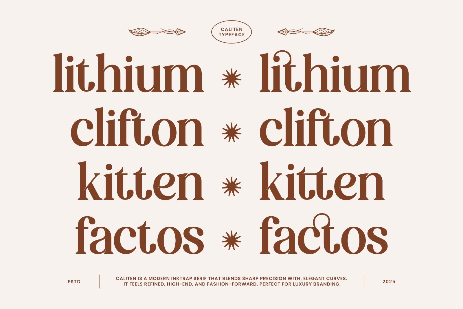 Caliten – Modern Inktrap Serif