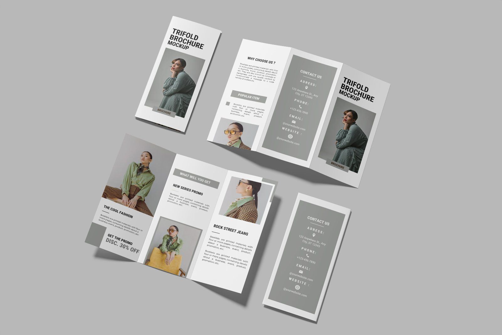 Trifold Brochure Mockup