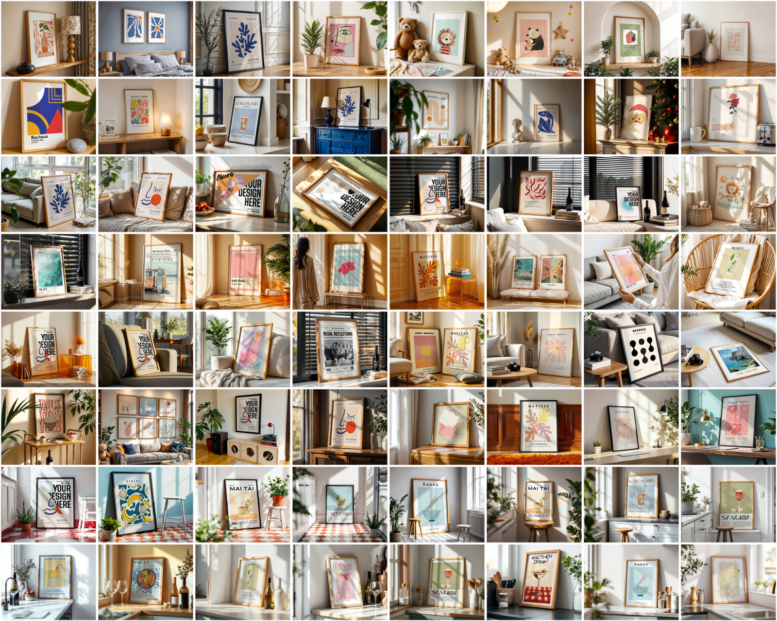 200+ Frames Mockup PSD Bundle: Wall Art Mockups for Designers