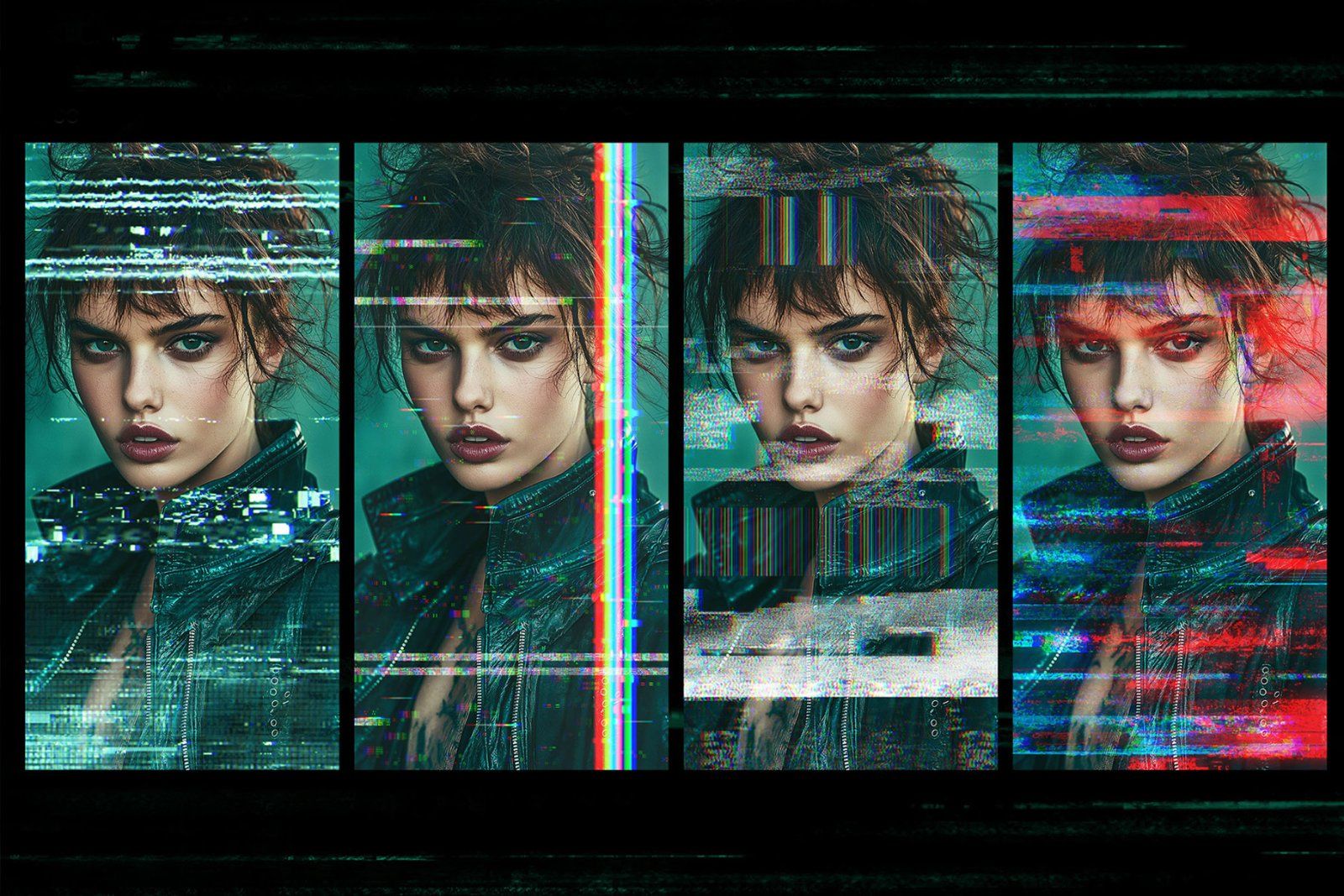 200 Glitch Photoshop Brushes, Glitch brush, Twitch brush, Photoshop brushes, Glitch Effect Stream