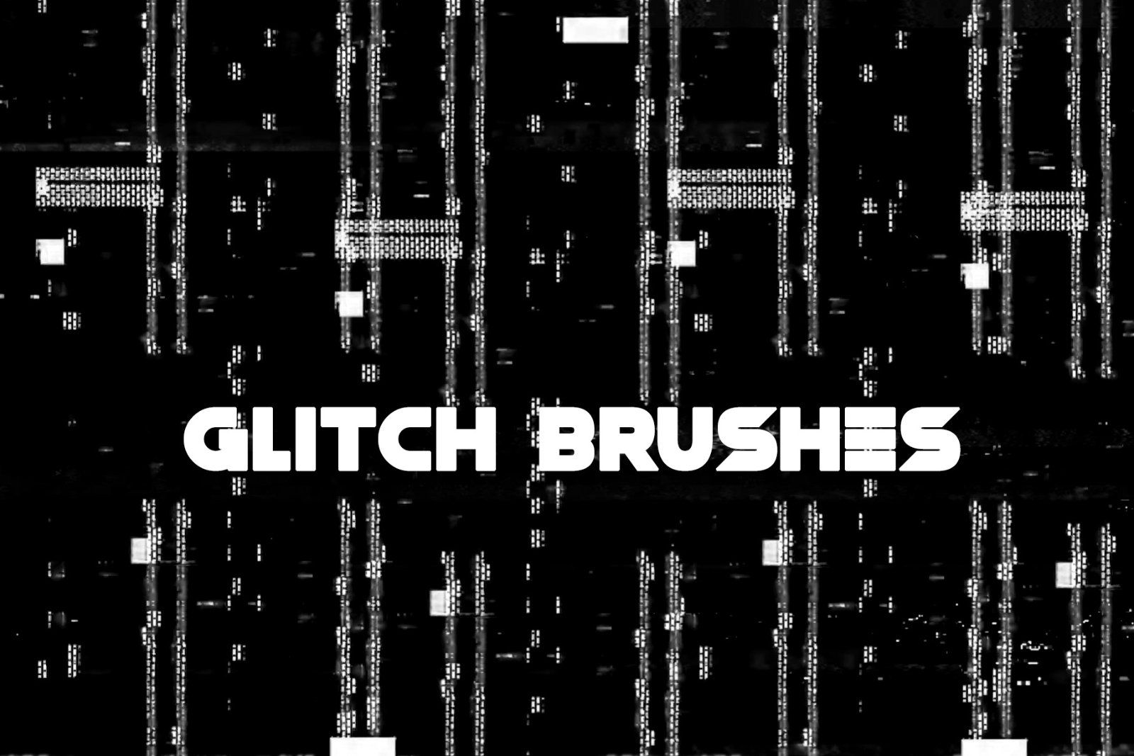 200 Glitch Photoshop Brushes, Glitch brush, Twitch brush, Photoshop brushes, Glitch Effect Stream