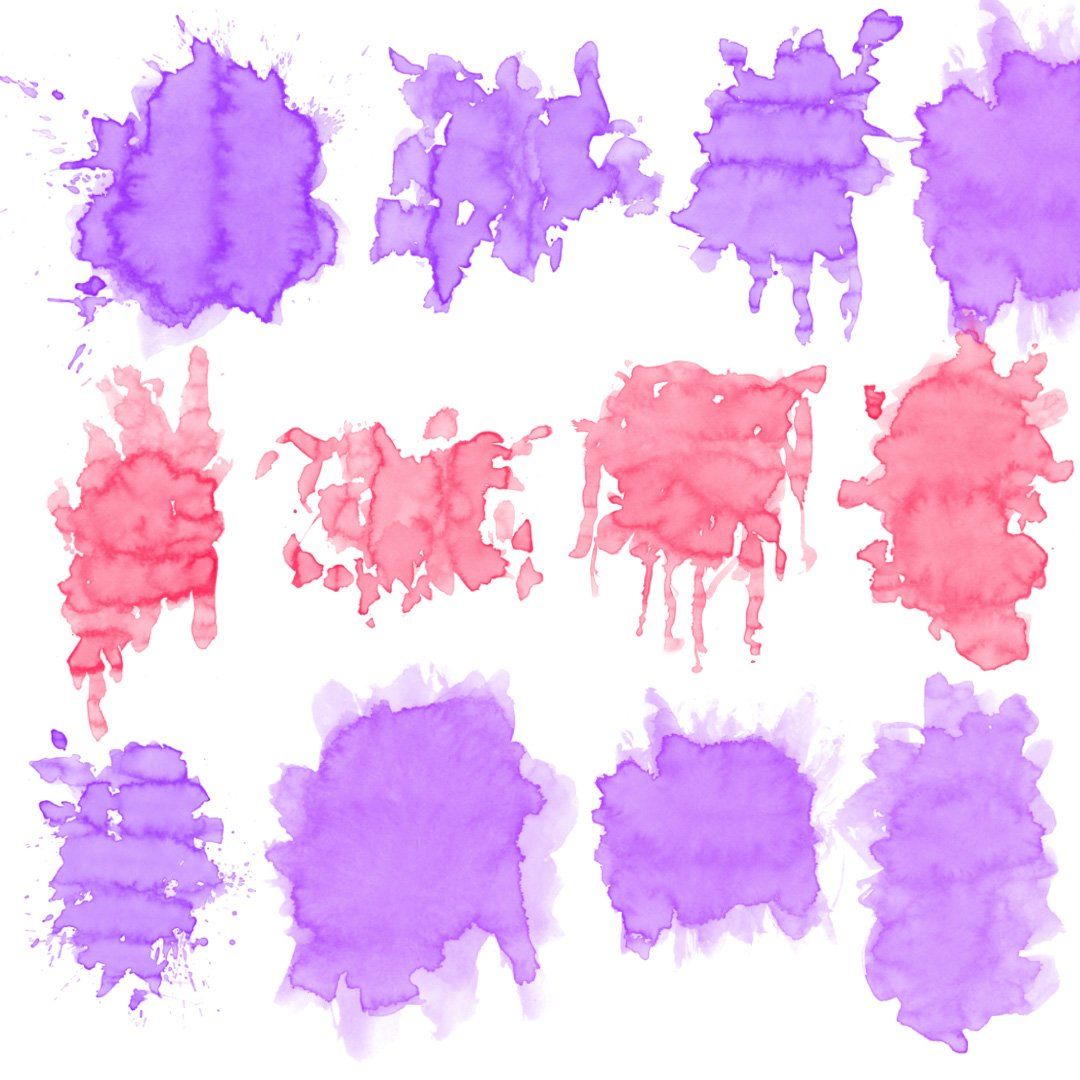 100 Realistic Watercolor Photoshop Brushes - Watercolor Brushes Download - Watercolor Photoshop