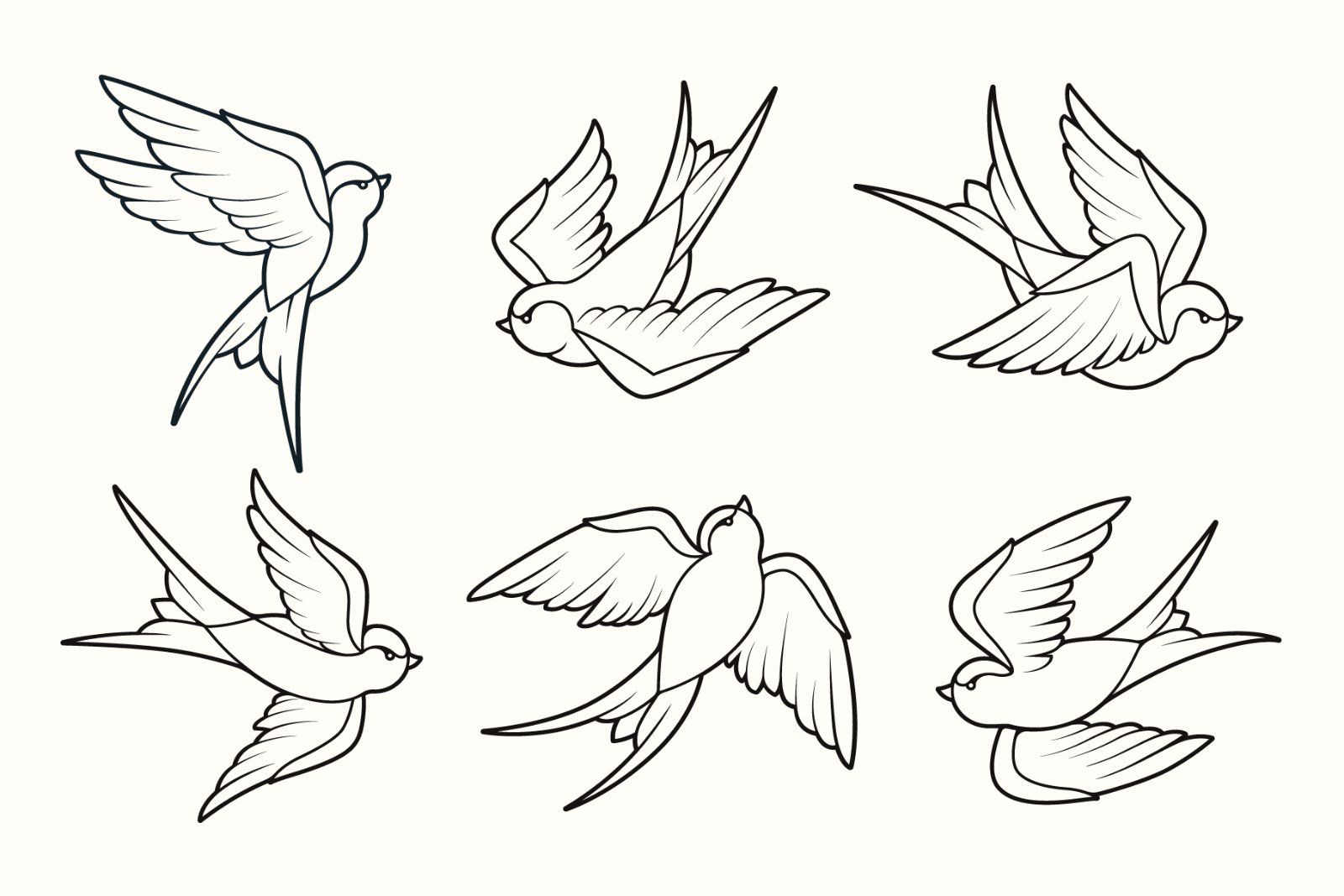 Old School Tattoo Birds