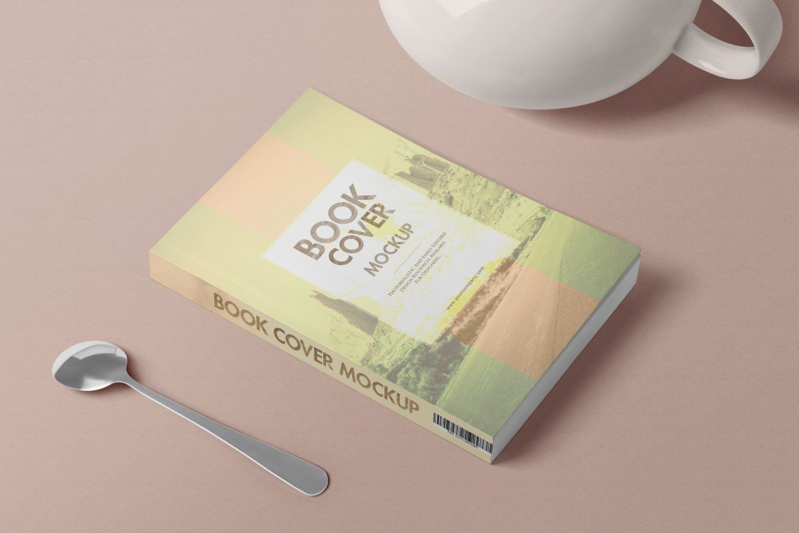 book cover mokup set 5 psd file