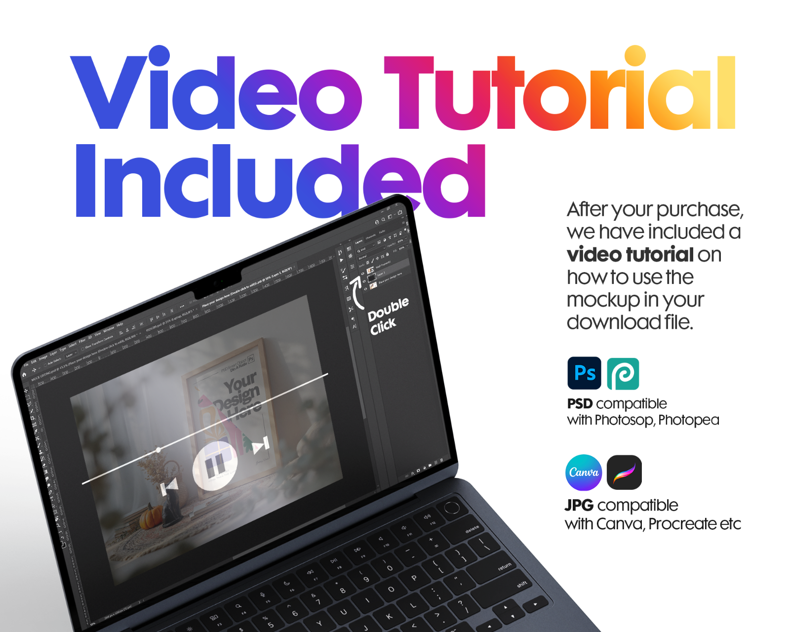 Halloween Frame Mockup Bundle: Rustic Autumn Wall Art Display (100 PSD Files)