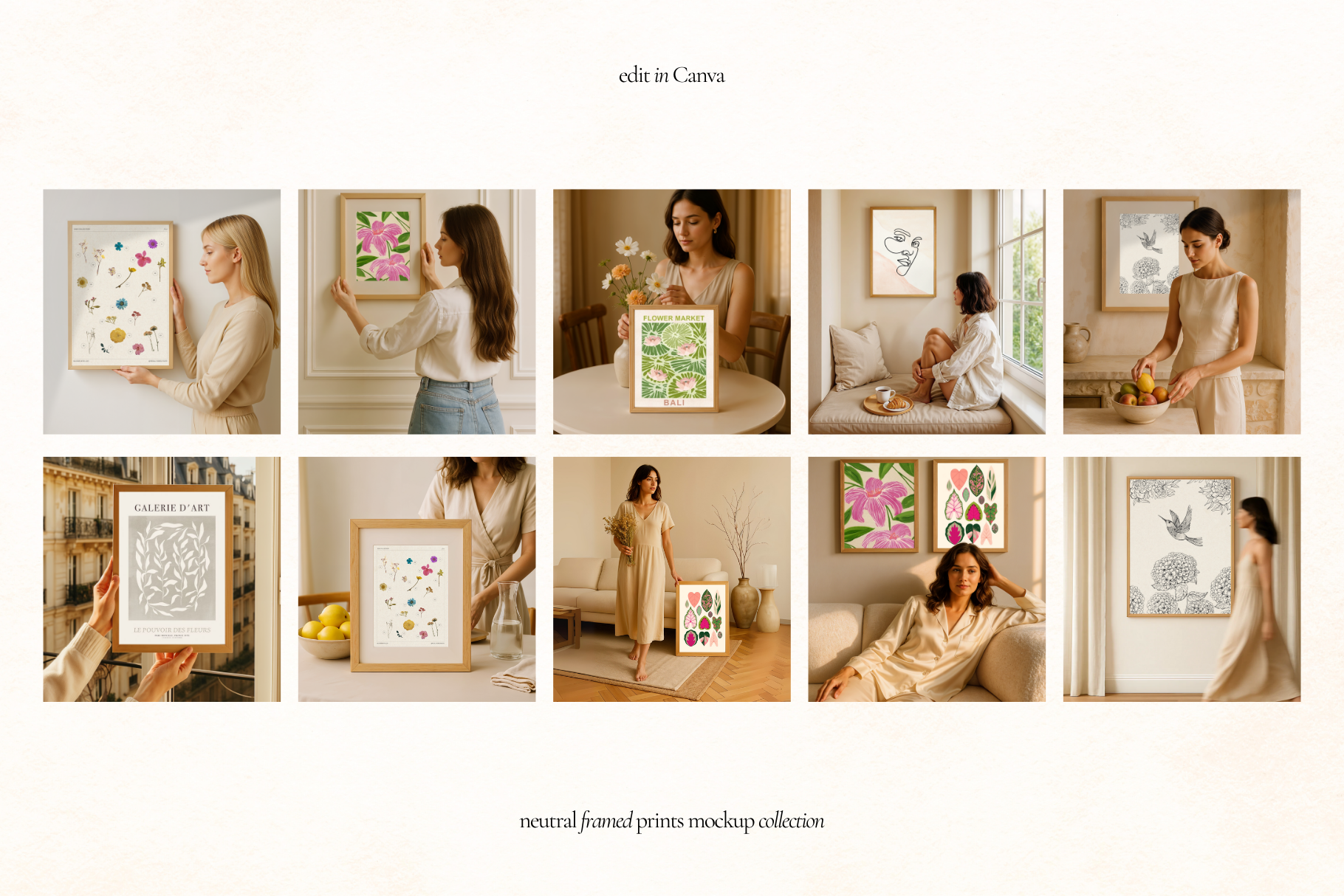 50 Frame Mockups for Canva