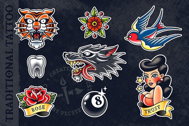 Traditional Tattoo Vector Pack