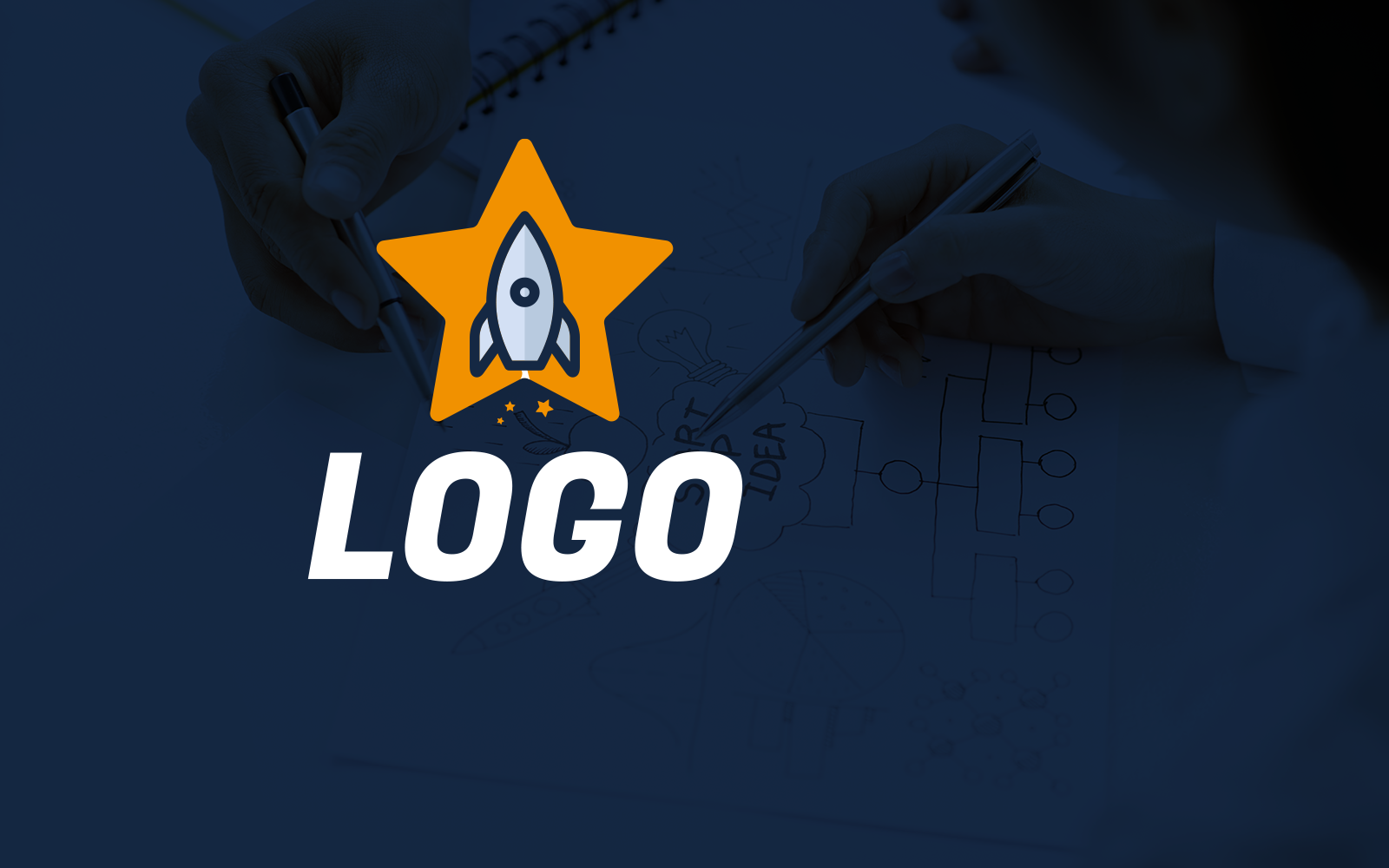Rocket-Startup Logo Template-02-22