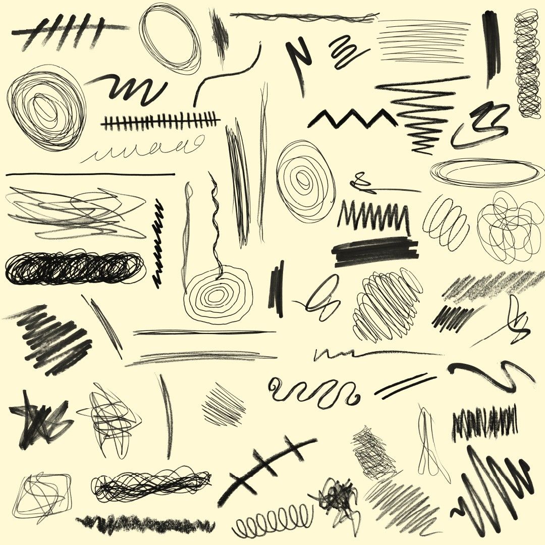500+ Scribble Photoshop Brushes, Micron, Fineliners, Stipple Brushes, scribble Brushes, inking and l