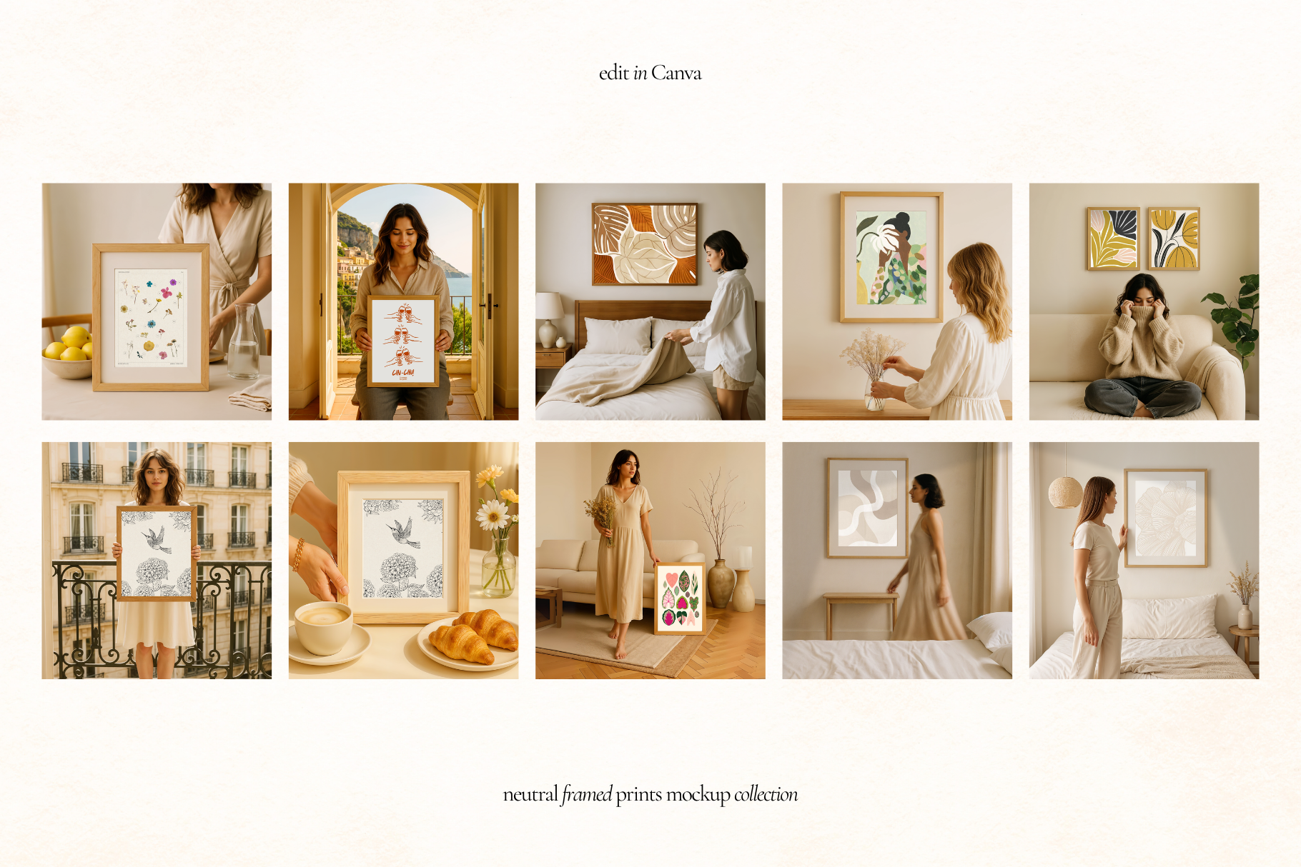 50 Frame Mockups for Canva