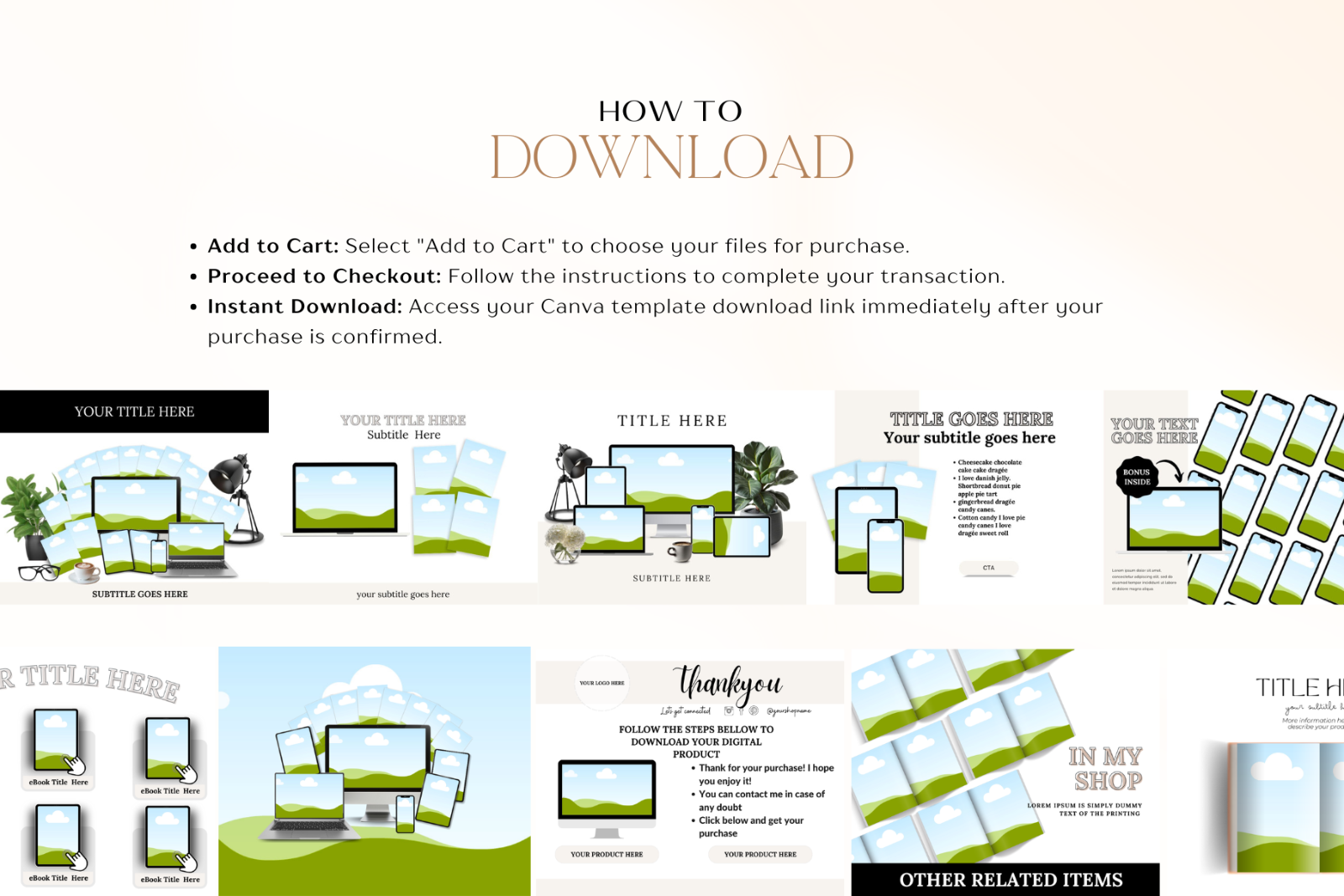 Digital Listing Mockup Templates