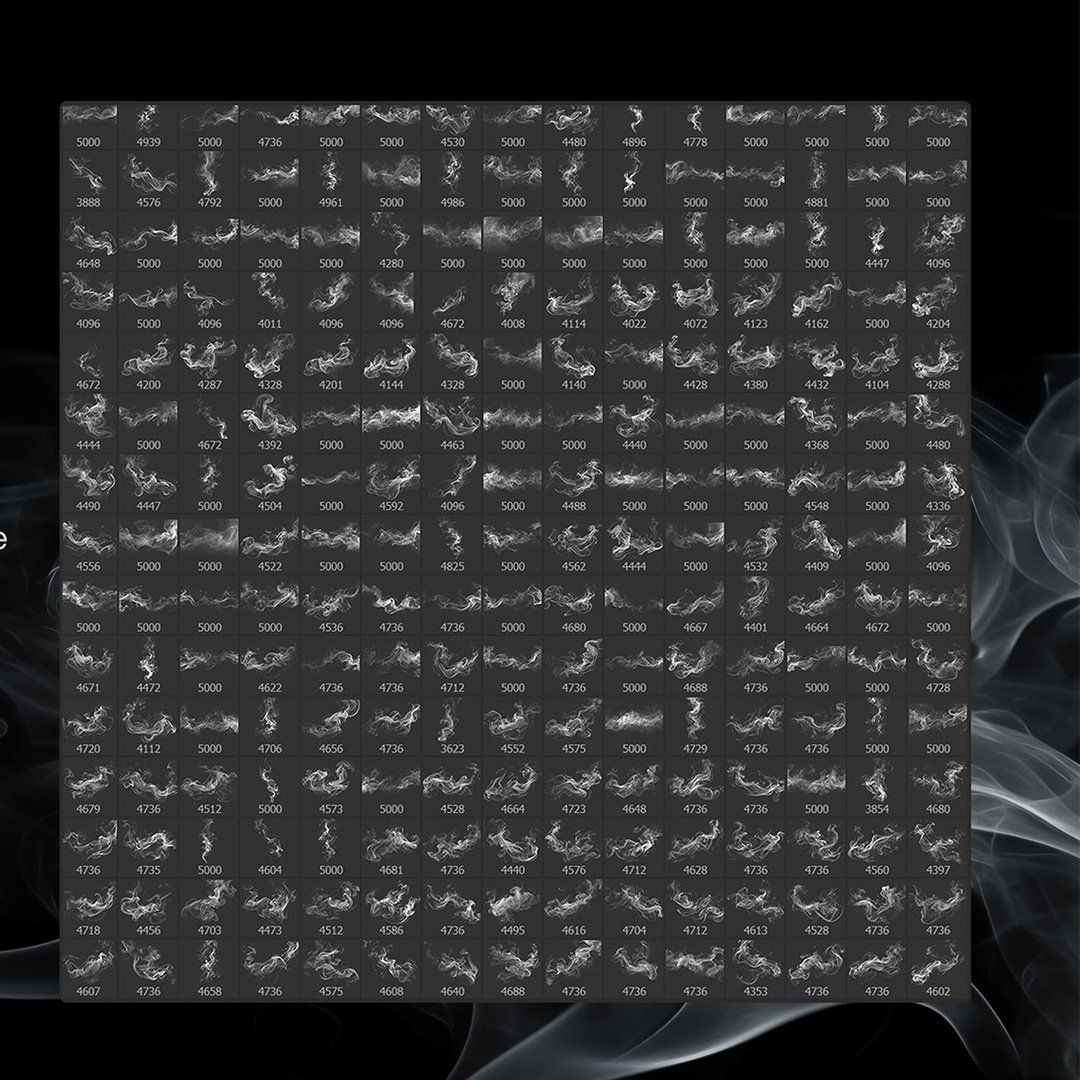 200  Smoke Brushes for Photoshop , Fog Brush , Mist brush, Cloudy Smoke Brush, Mist effect Photoshop